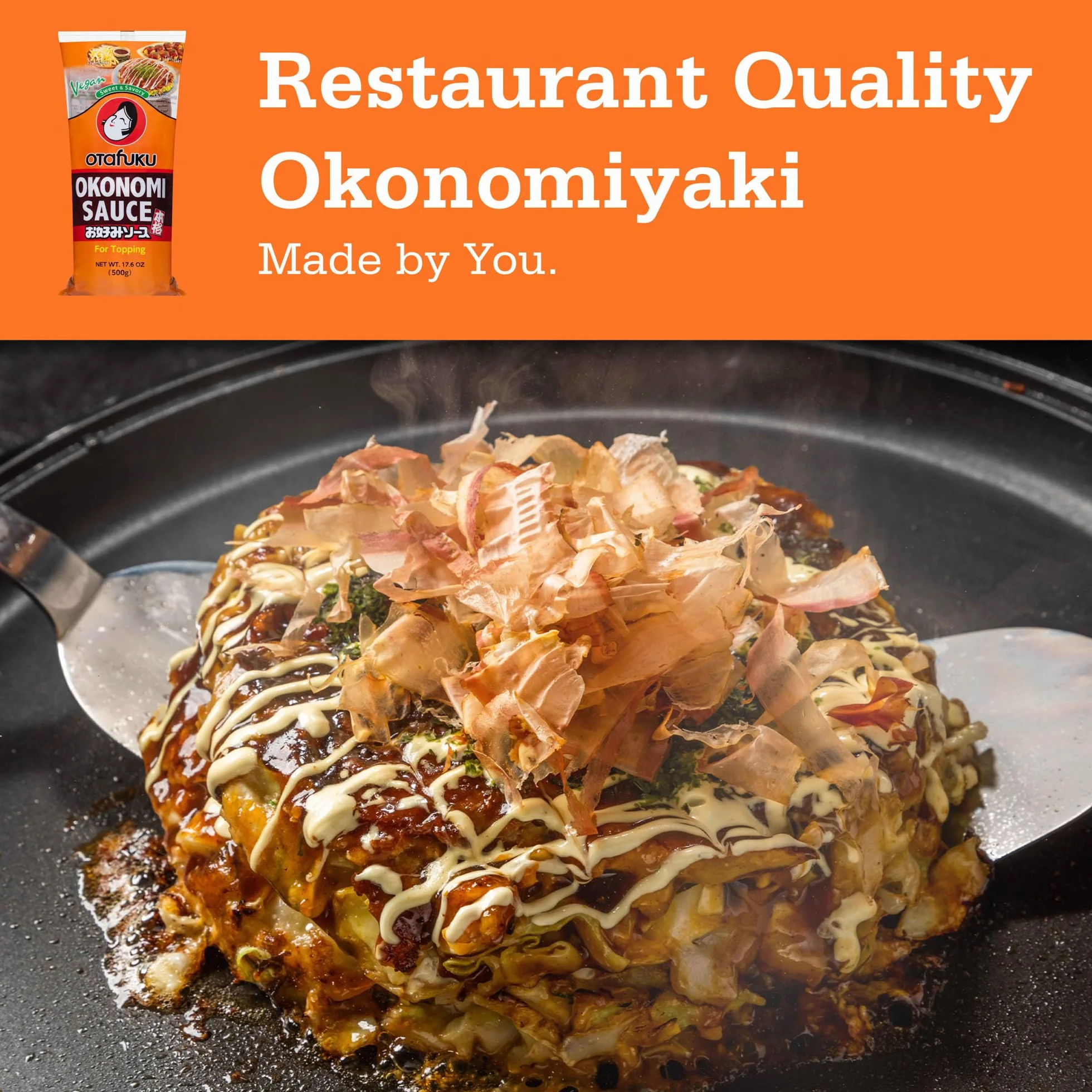 Otafuku Okonomi Sos – owocowo-ostry, japoński sos przypraw do dipów, przyprawiania i doprawiania – 1 x 420 ml