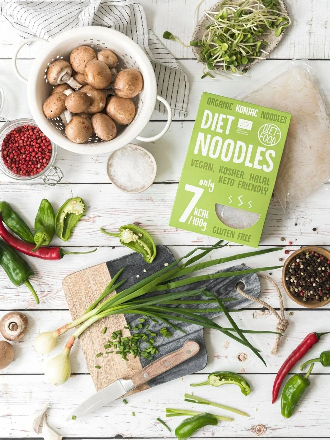 Bio Shirataki Noodles Makaron Konjakowy Niskowęglowy 300 g
