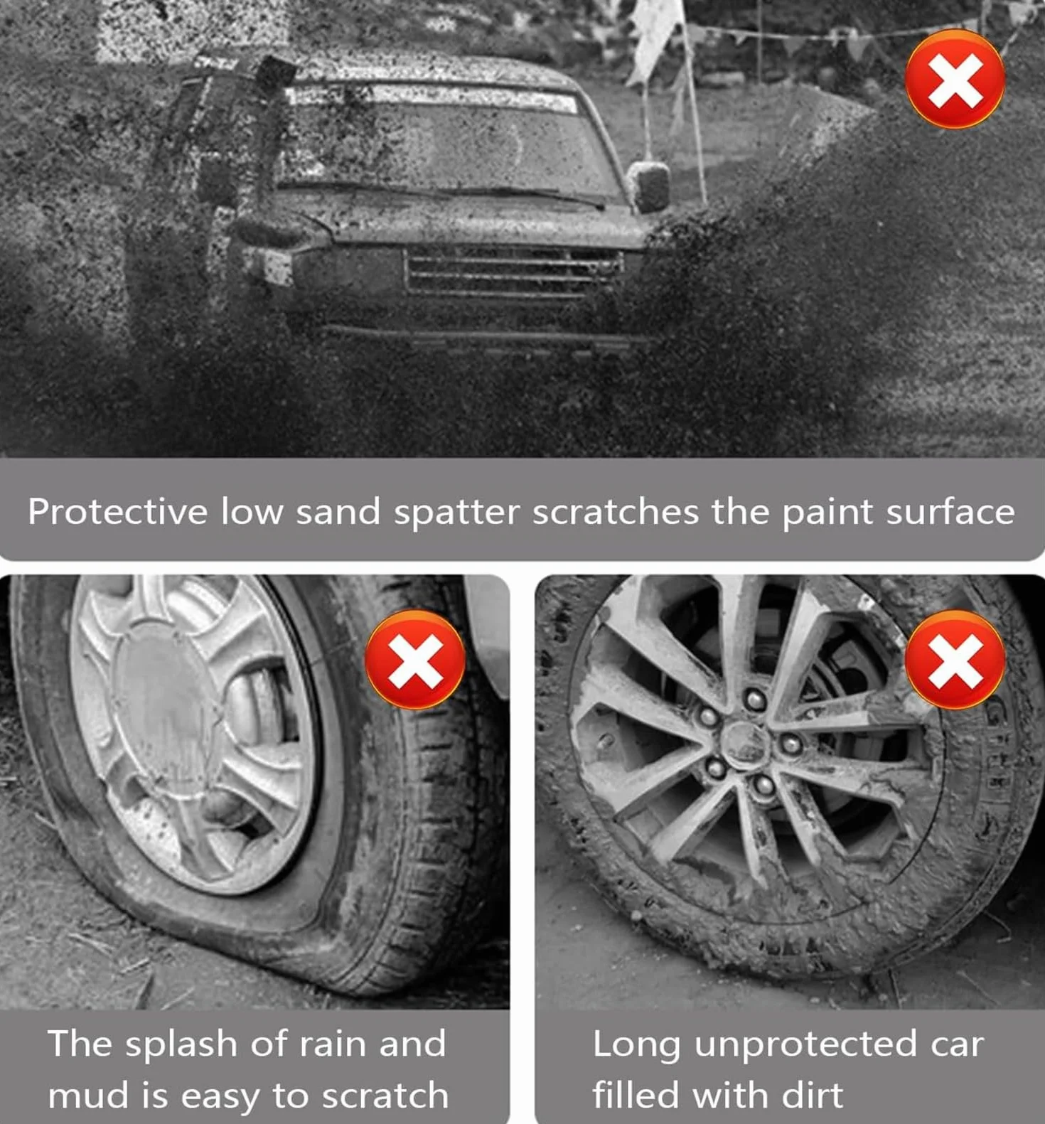 Mud Flaps Splash Guards Fit for Dodge Ram 1500 2019-2023 z brwiami na kółkach, przód i tył, 4 sztuki/zestaw