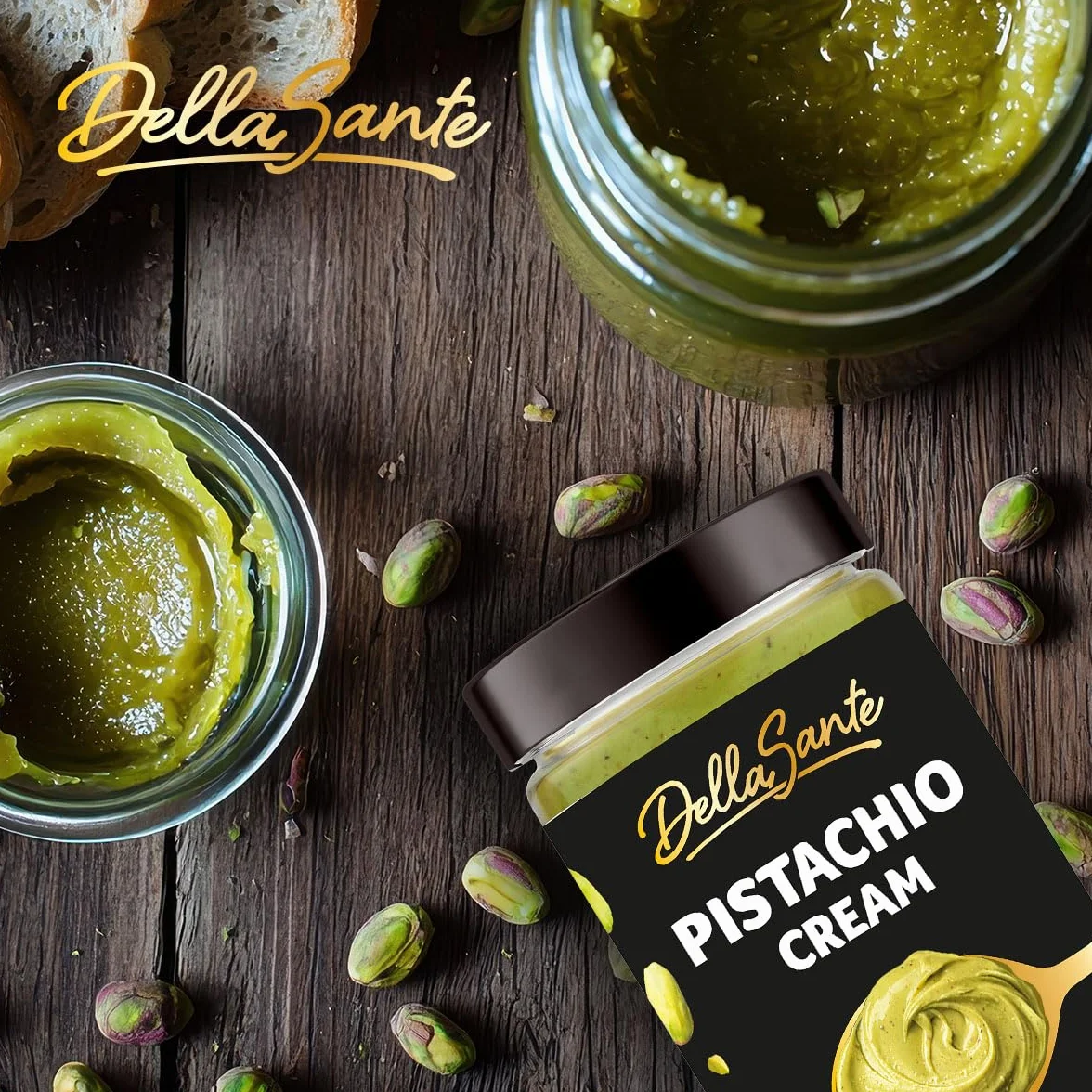 Sante krem pistacjowy 190g 30% pistacji słodki krem w słoiku