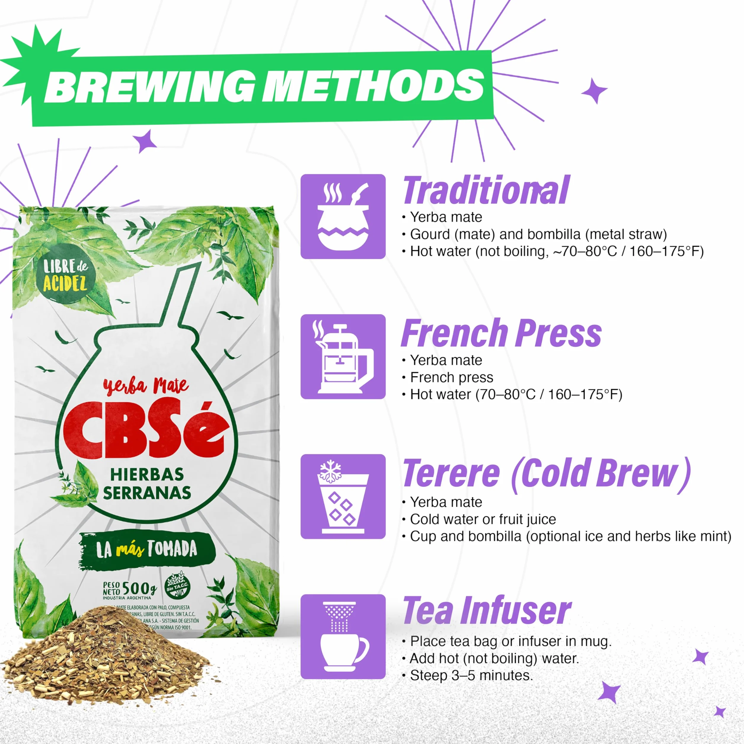 Herbata mate CBSé - Hierbas Serranas 500 g