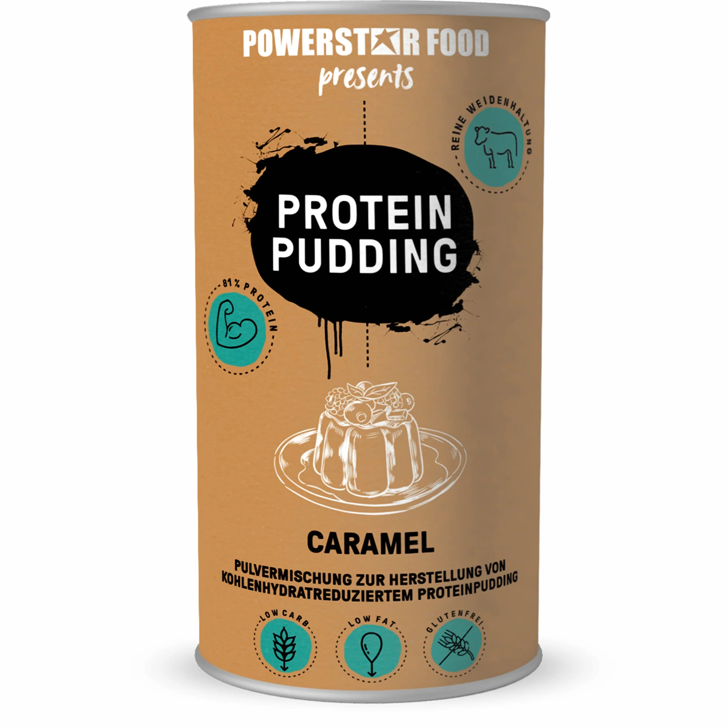 Powerstar PUDDING PROTEIN PUDDING 420 g | najwyższa zawartość białka 81,2% | niemiecka produkcja | pudding w proszku bez dodatku cukru i bez gotowania | niskokaloryczny | idealny do diety i budowy