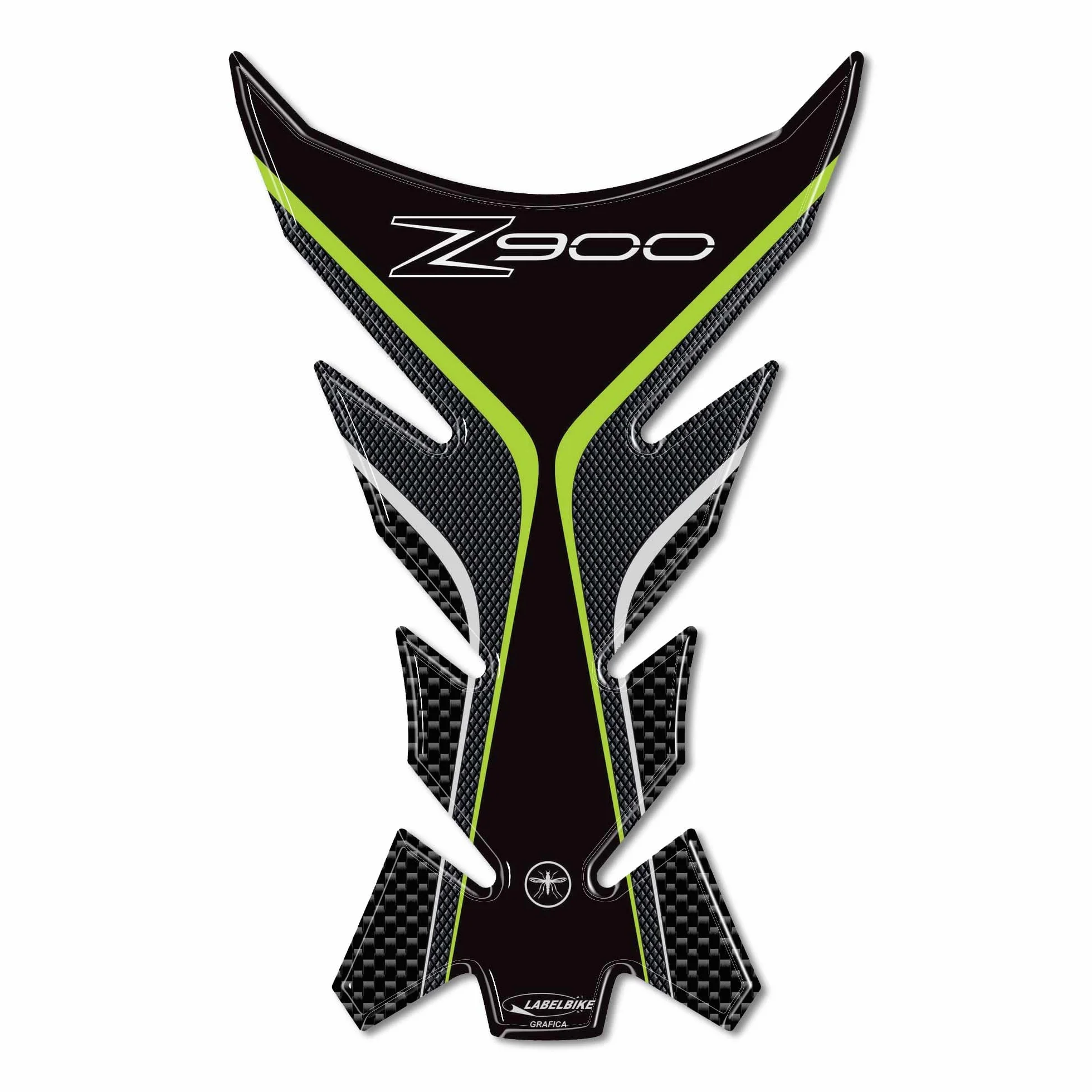 labelbike - Naklejka na Zbiornik paliwa 3D z żywicy do Dekoracji i Ochrony Zbiornika Motocykla kompatybilna z KAWASAKI Z900