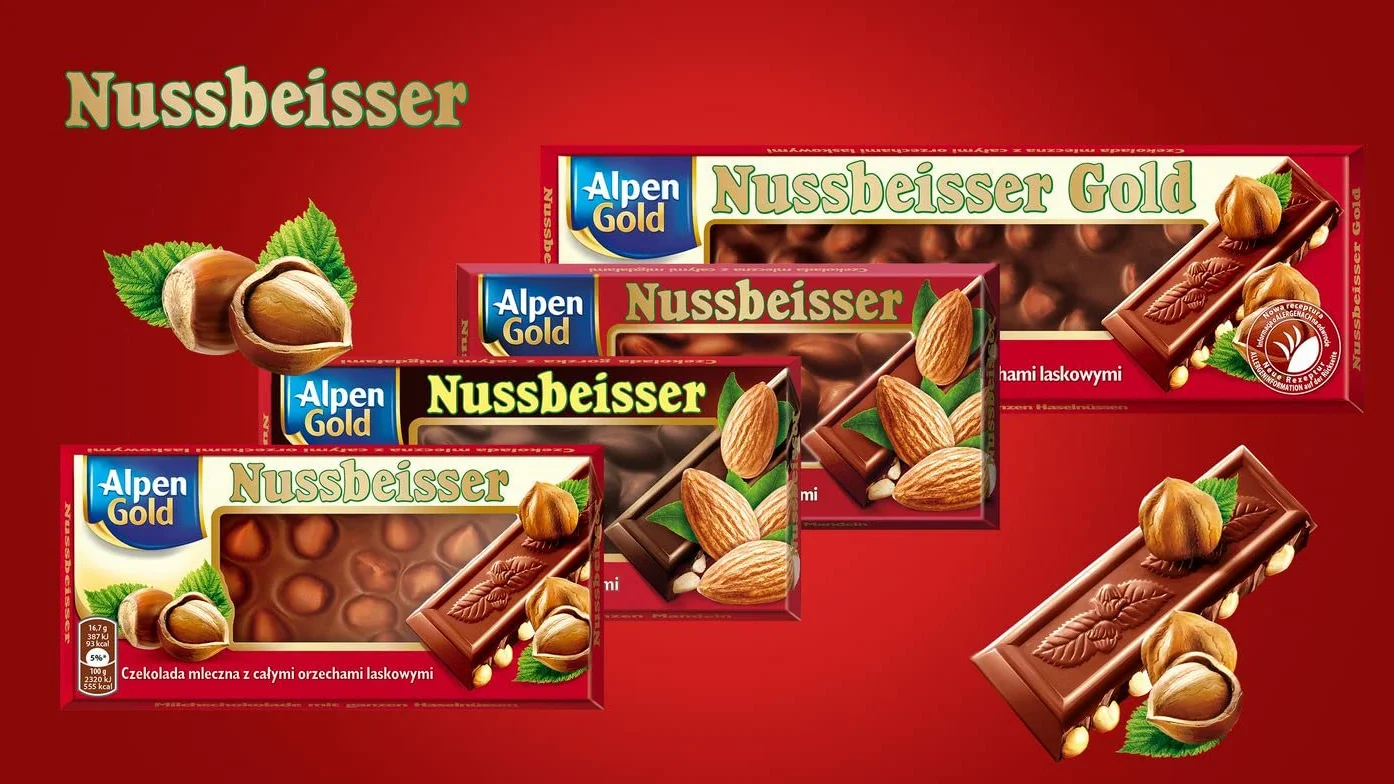 Nussbeisser Czekolada mleczna z całymi orzechami laskowymi 100 g