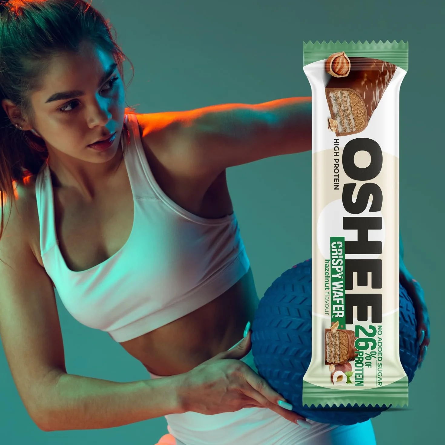 OSHEE Crispy bar chrupiący baton proteinowy orzech 37 g