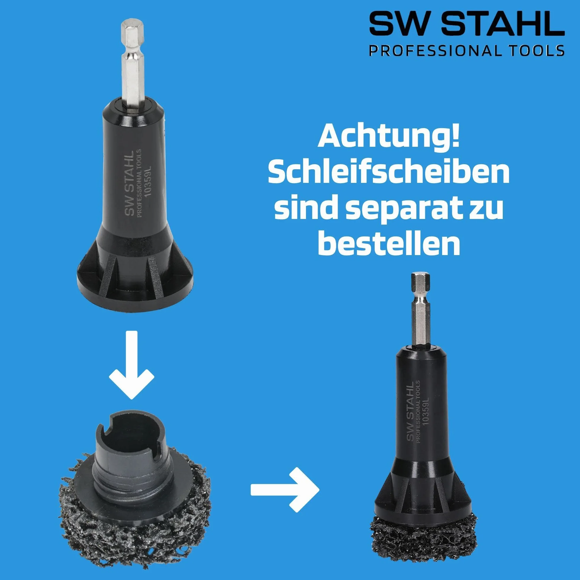 Szlifierka piasty koła 1/2" SW stal 10359L-1 Uchwyt szlifierski do wiertarki i wkrętaka akumulatorowego