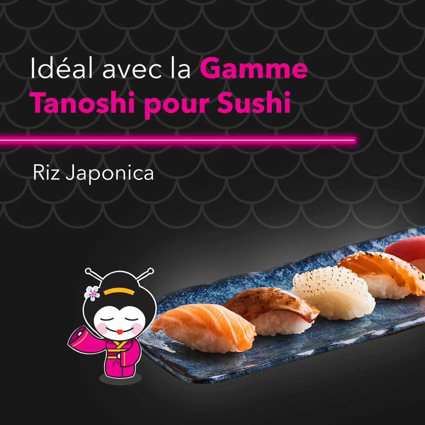 TANOSHI Ryż Sushi Japonica 450 g do Domowych Sushis i Makis
