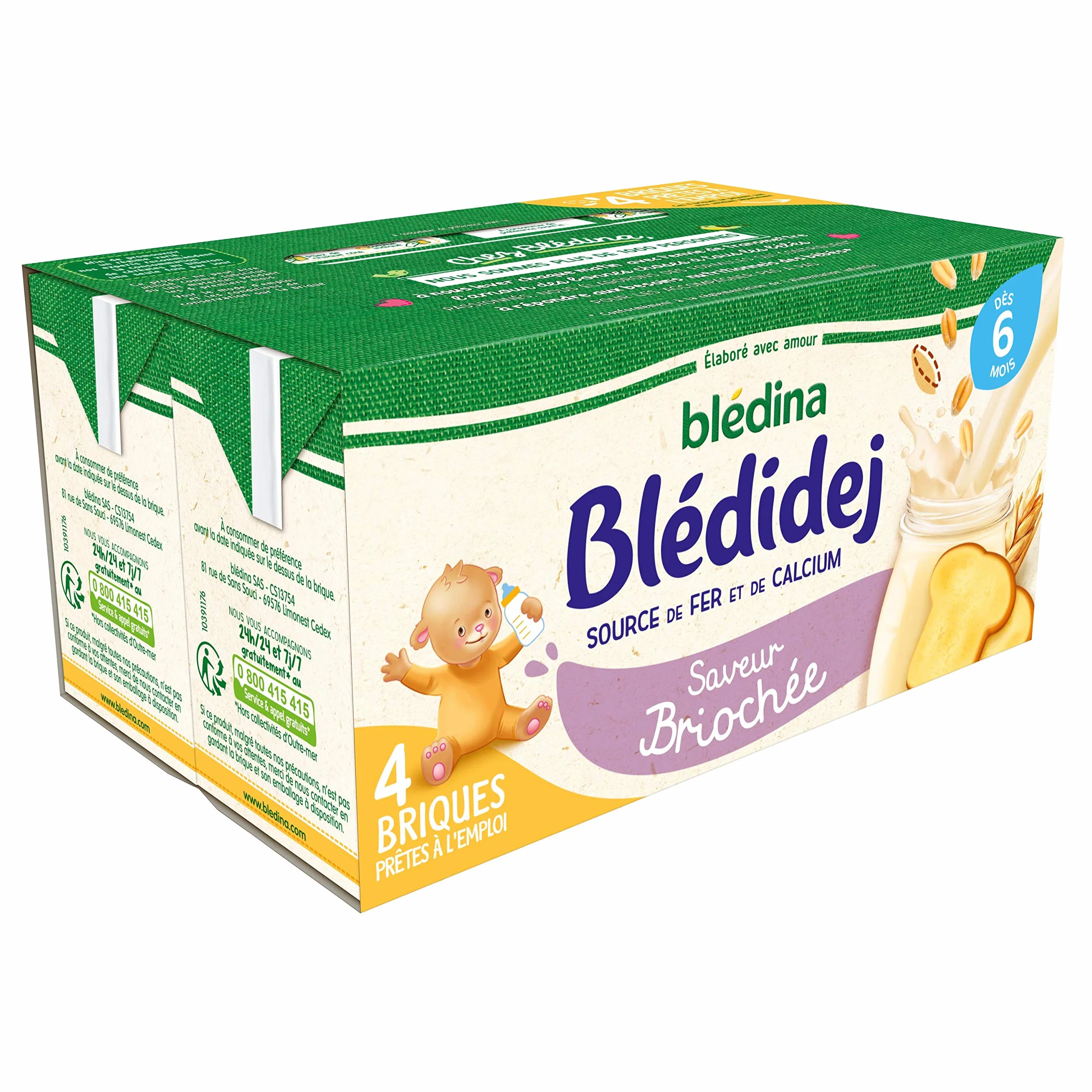 Blédina Blédidej Smak Mleczny 4 x 250ml Od 6 miesięcy