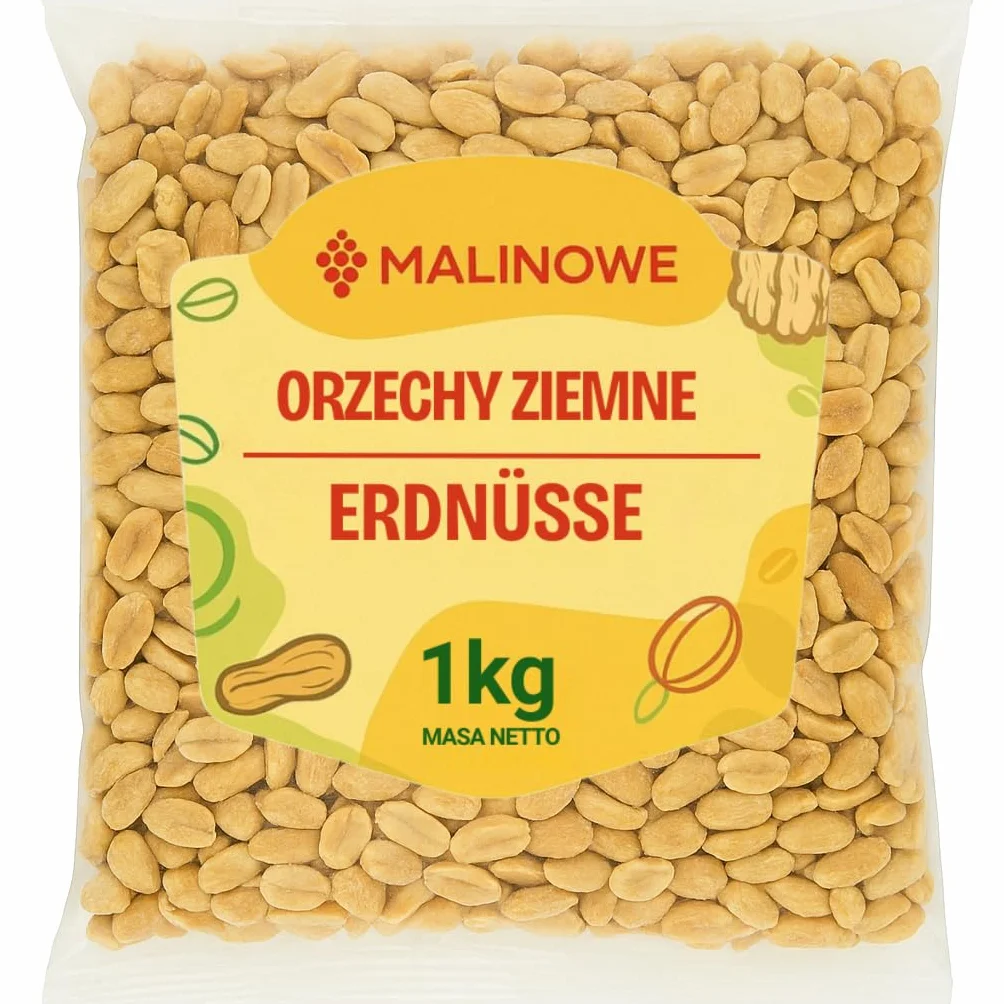 Malinowe ORZECHY ZIEMNE 1kg Bez Soli Jakość Premium