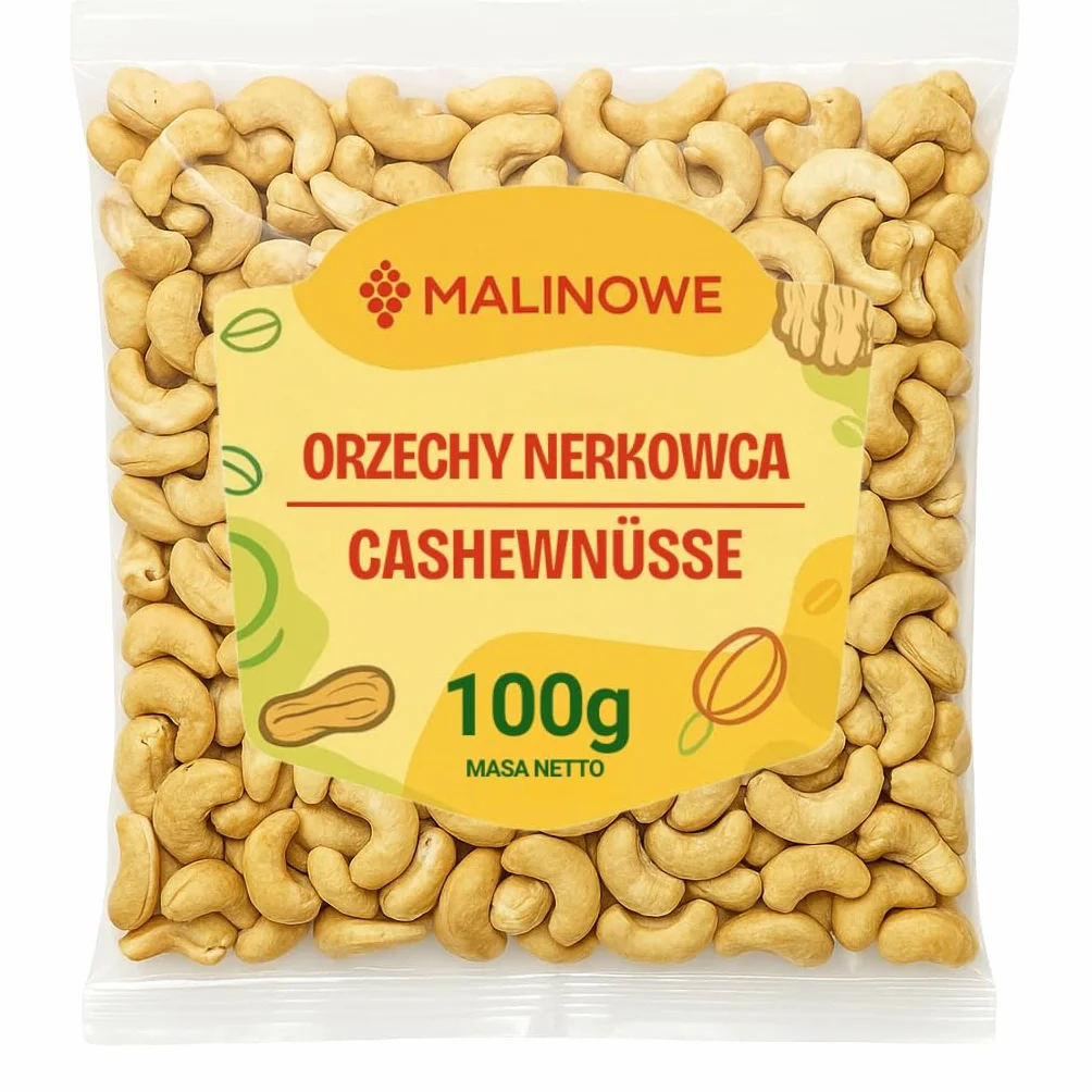 Malinowe ORZECHY NERKOWCA 100g Yummy! Pyszna Przekąska