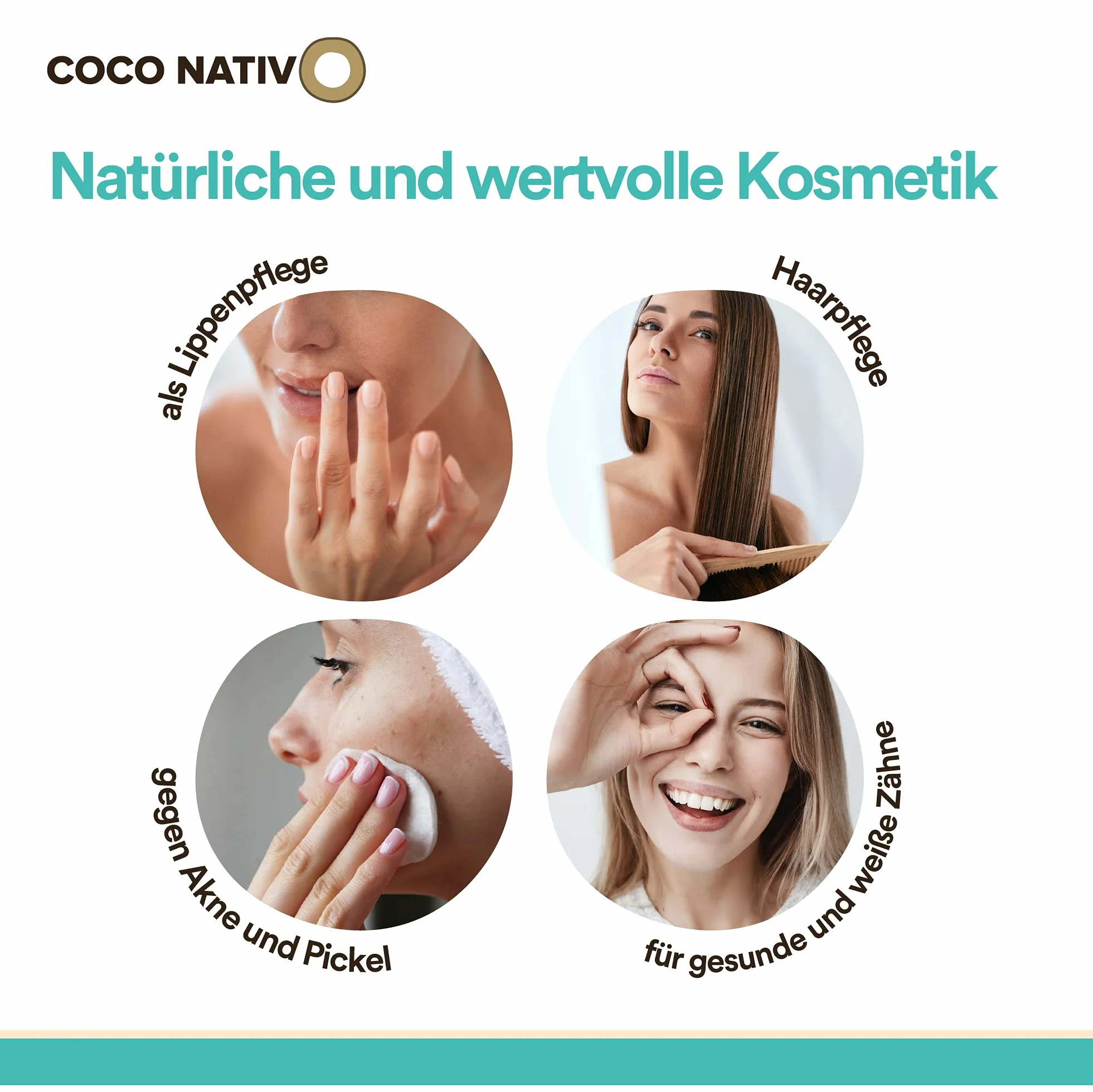 Bio Kokosöl CocoNativo - 1000mL (1L) - Bio Kokosfett, Kokosnussöl, Premium, Nativ, Kaltgepresst, Rohkostqualität, Rein (1000ml) - zum Kochen, Braten und Backen, für Haare und Haut