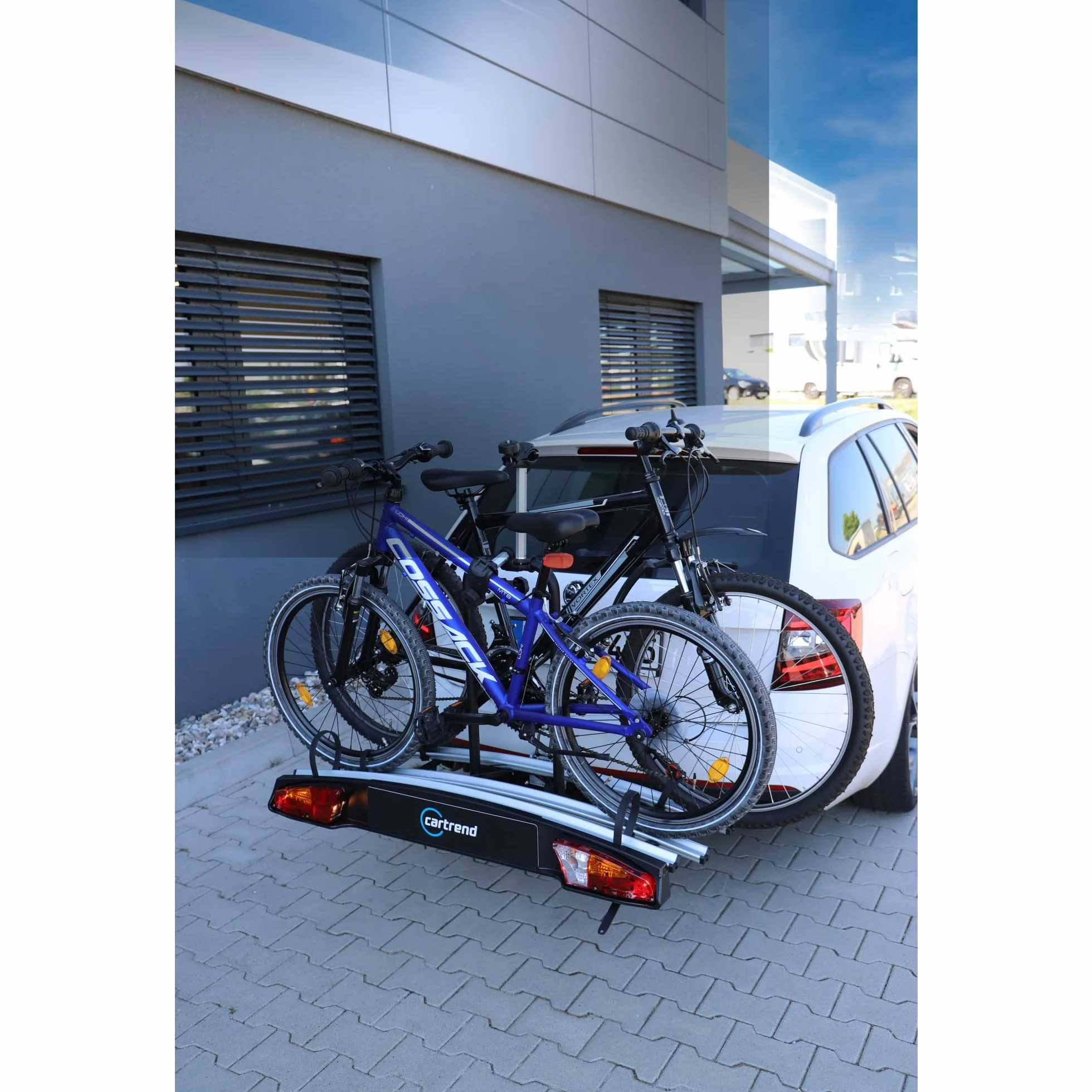 Cartrend Bagażnik rowerowy aluminiowy Active 2-rowerowy czarno-srebrny