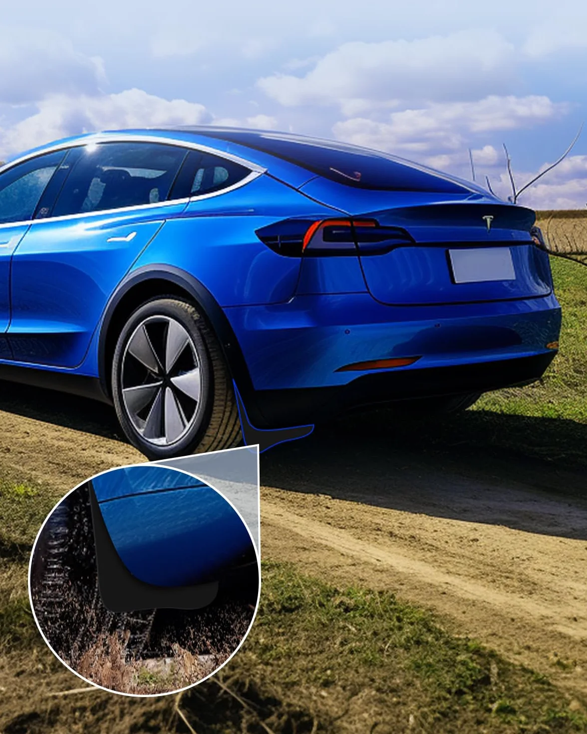 [4 Sztuki] Tesla Model 3 2024 Błotniki, Model 3 Highland Błotniki Przodu i Tyłu ze śrubami Mocującymi, Bez Konieczności Wiercenia Otworów