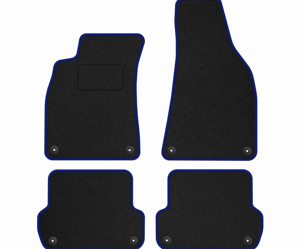 M MOTOS Dywaniki welurowe Standard do Audi A4 B6 2000-2006, Niebieska