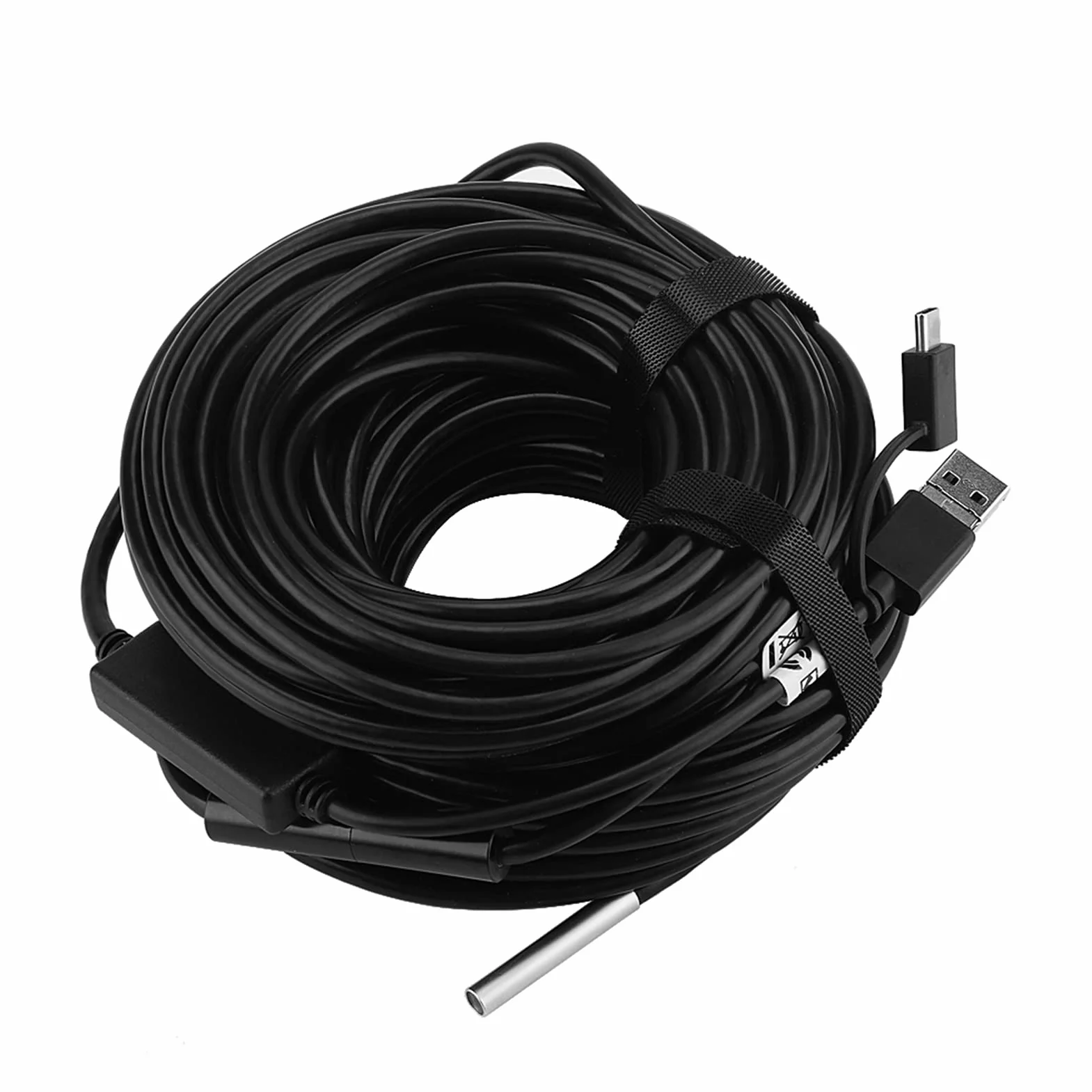 Endoskop USB, kamera endoskopowa ze światłem, wodoszczelność IP67, kamera inspekcyjna z kablem o długości 20 m, kamera do inspekcji kanału, wąż 720p, węże endoskopowe