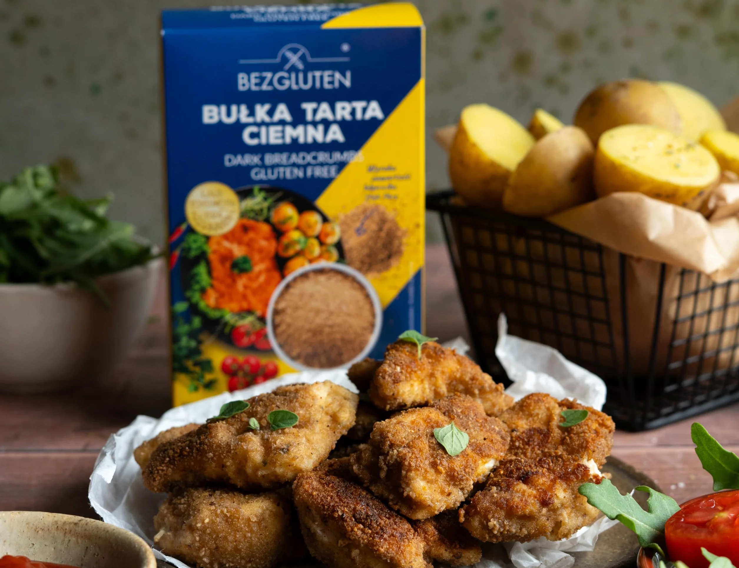 Ciemna bułka tarta, bezglutenowa, wegańska, wysoka zawartość błonnika, bez pszenicy, jajek i oleju palmowego 250 g Bezgluten
