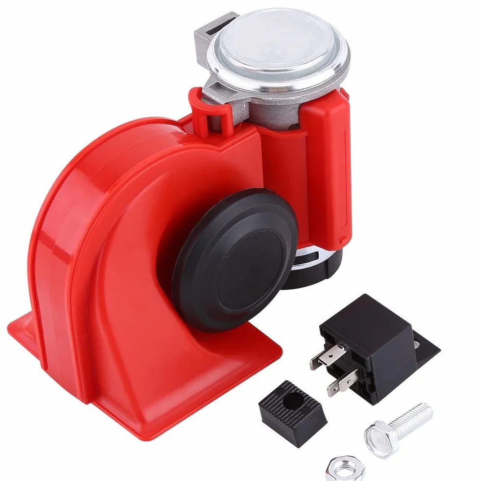 Auto Compact Air Horn,Podwójny Trąbka powietrza,Kompaktowy Elektropneumatyczny Trąbka z Bardzo Mocny Dźwięk,130dB 12V,dla Truck Ciężarówka Pociągi Samochodów SUV