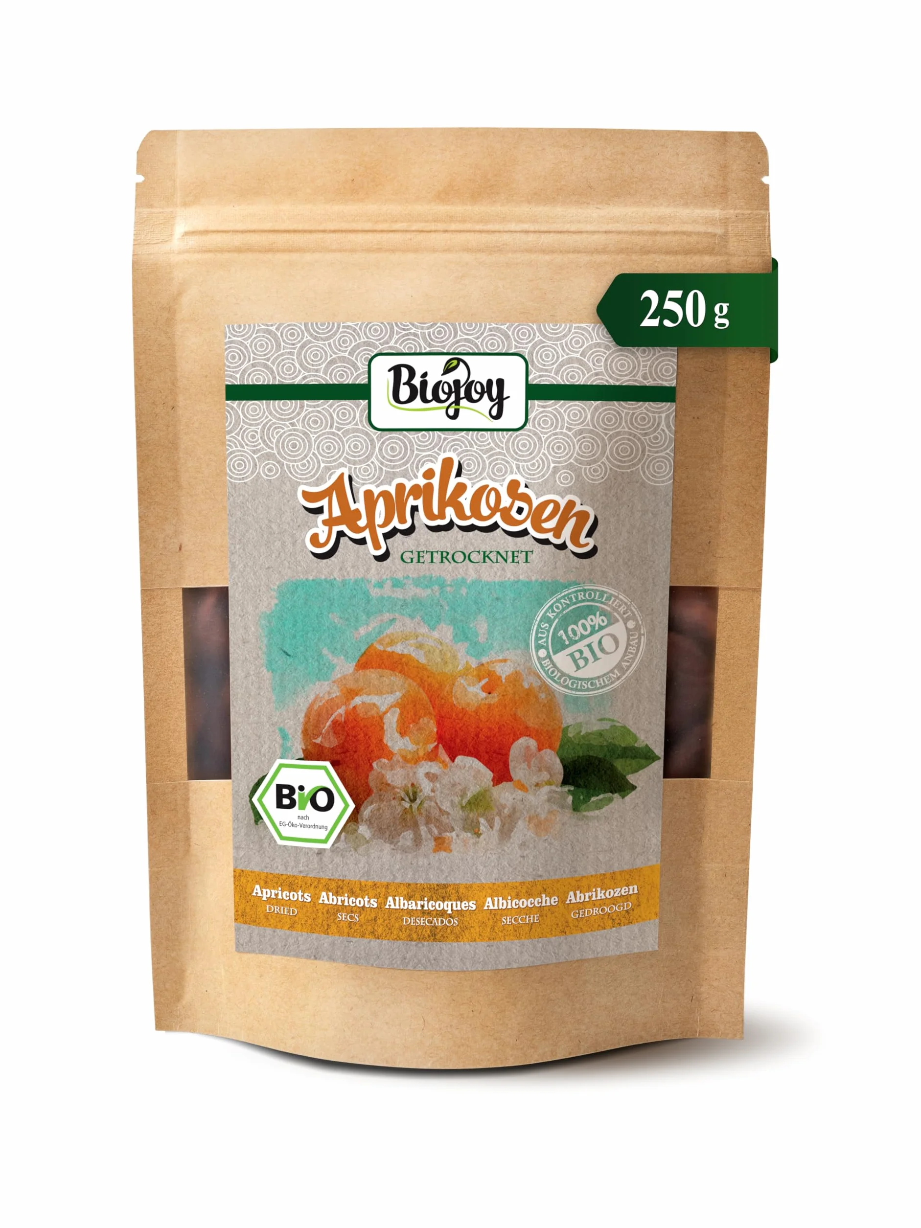 Biojoy BIO-Morele suszone, niesiarkowane i niesłodzone (250 g)