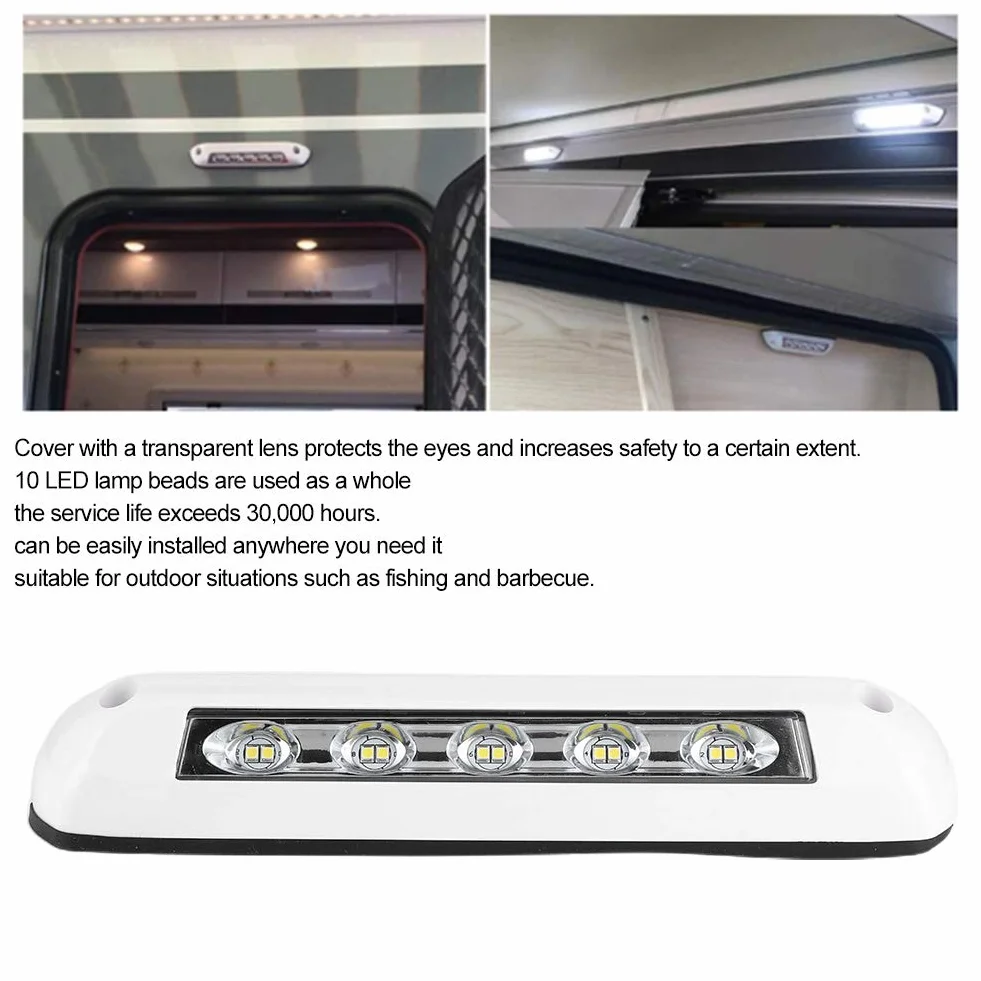 Wodoodporne światło RV, 12 V/24 V RV LED światło uniwersalne 8 W wodoodporne markiza ganek lampa bar samochód oświetlenie zewnętrzne