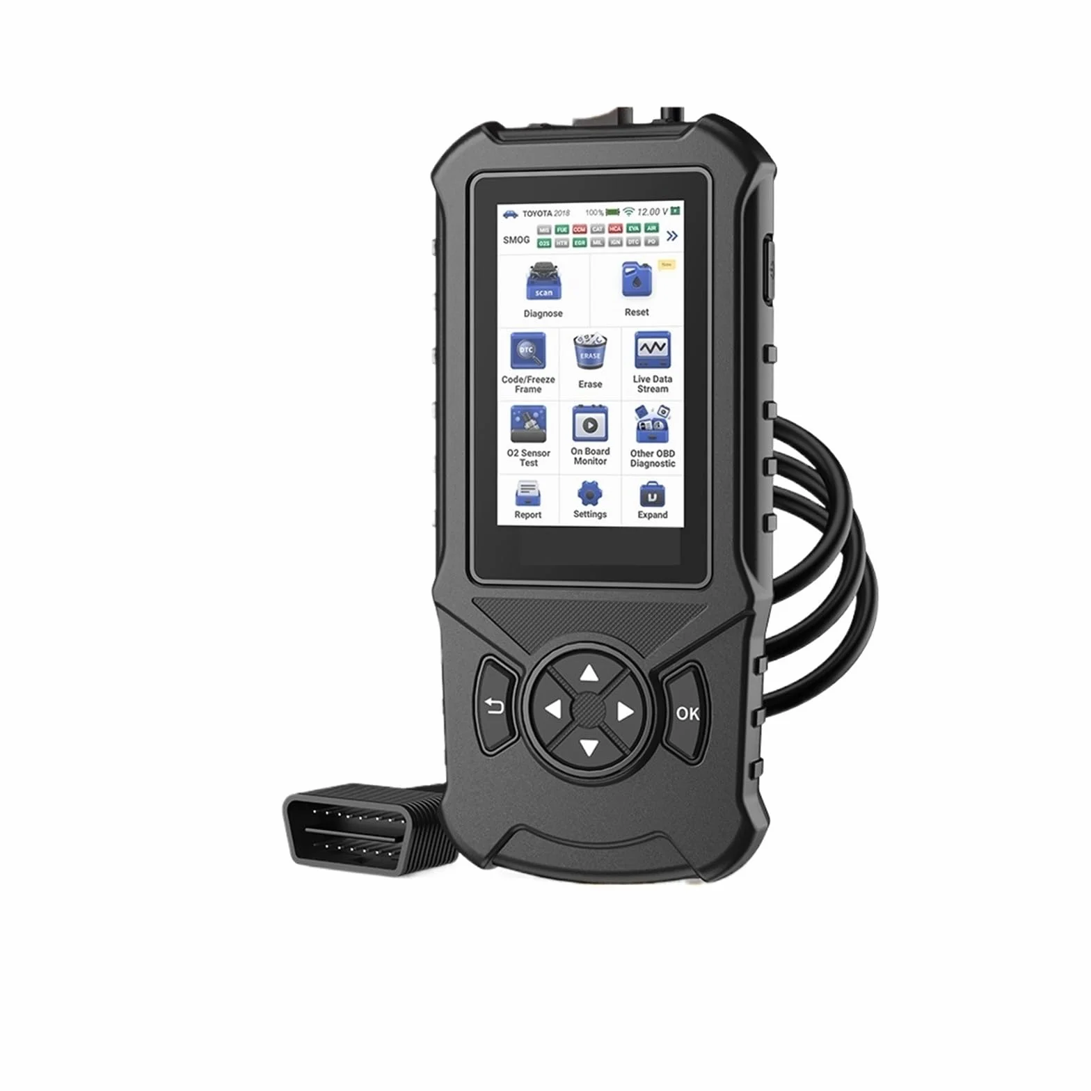 Skaner OBD2 Narzędzie diagnostyczne samochodu Silnik samochodowy ABS SRS TCM 4 System Czytnik kodów Diagnostyka samochodowa Przenośna konstrukcja