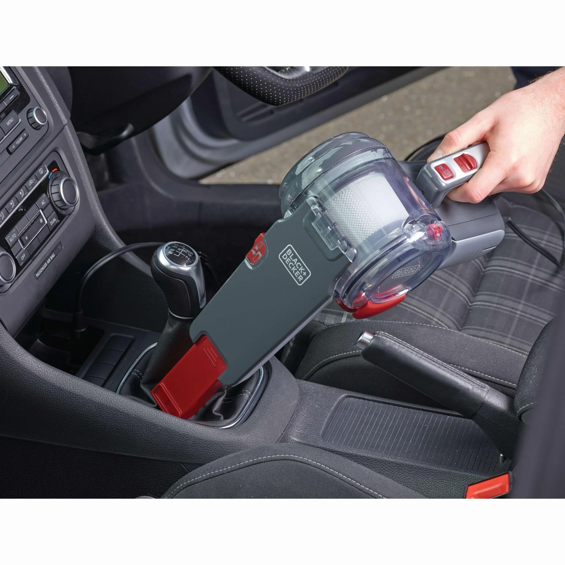 Black & Decker, Odkurzacz samochodowy 12V Pivot, akcesoria, torba, PV1200AV-XJ