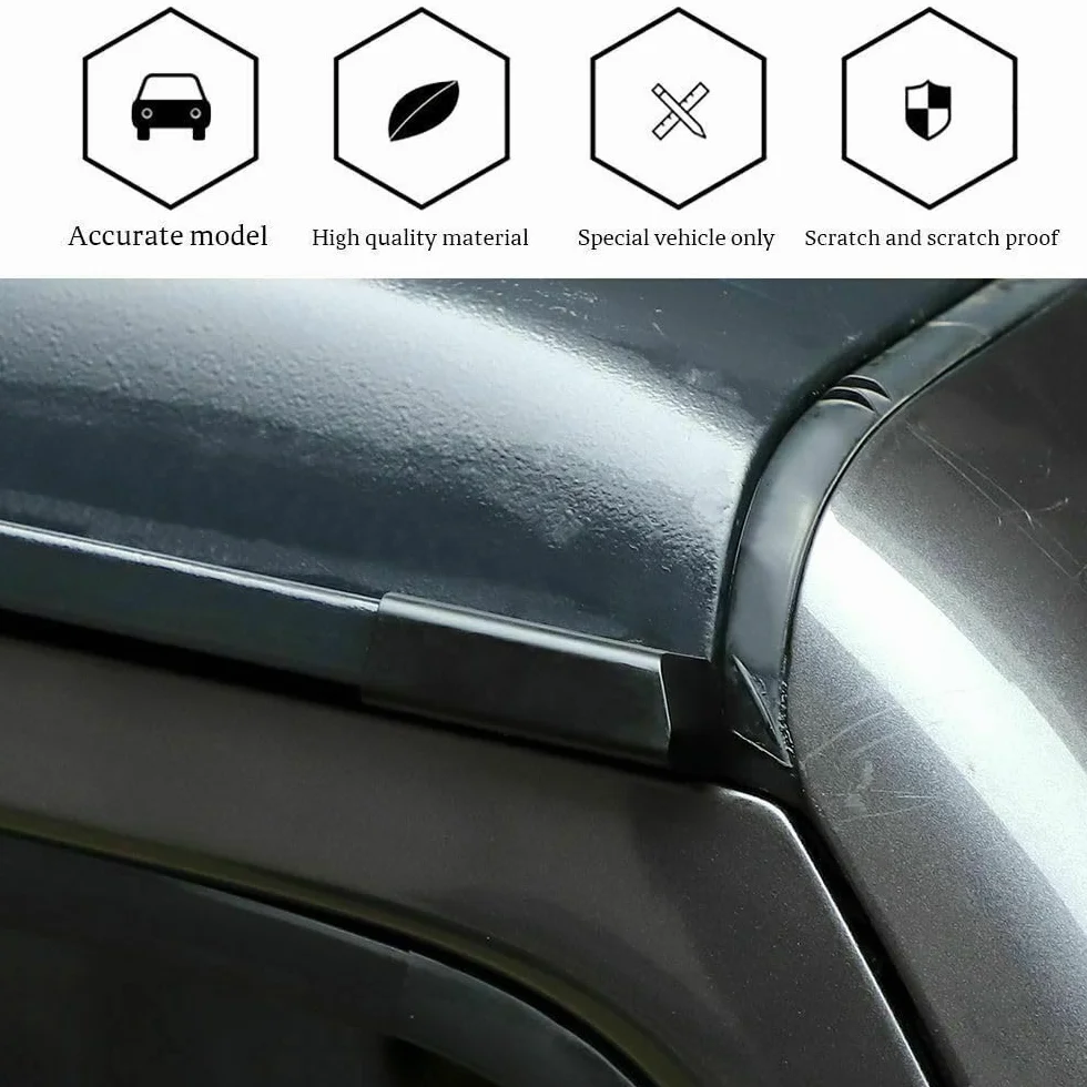 Rain Driverter Rynna deszczowa Hardtop ABS Deflektor wody deszczowej na lata 2018-2022 Jeep Wrangler JL JLU i Gladiator JT, akcesoria zewnętrzne