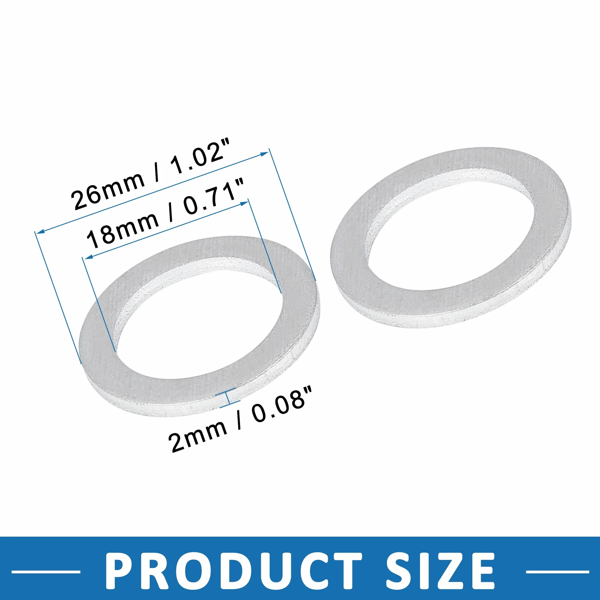 ABSOPRO Uszczelki do spustu oleju samochodowego M18, zamiennik 90471-PX4-000, 10 sztuk