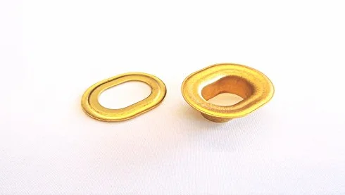 Owalne oczka z tarczą oporową mosiądz 17x11x8 mm do samochodów ciężarowych