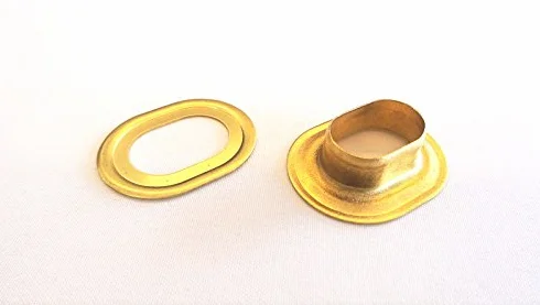 Owalne oczka z tarczą oporową mosiądz 17x11x8 mm do samochodów ciężarowych