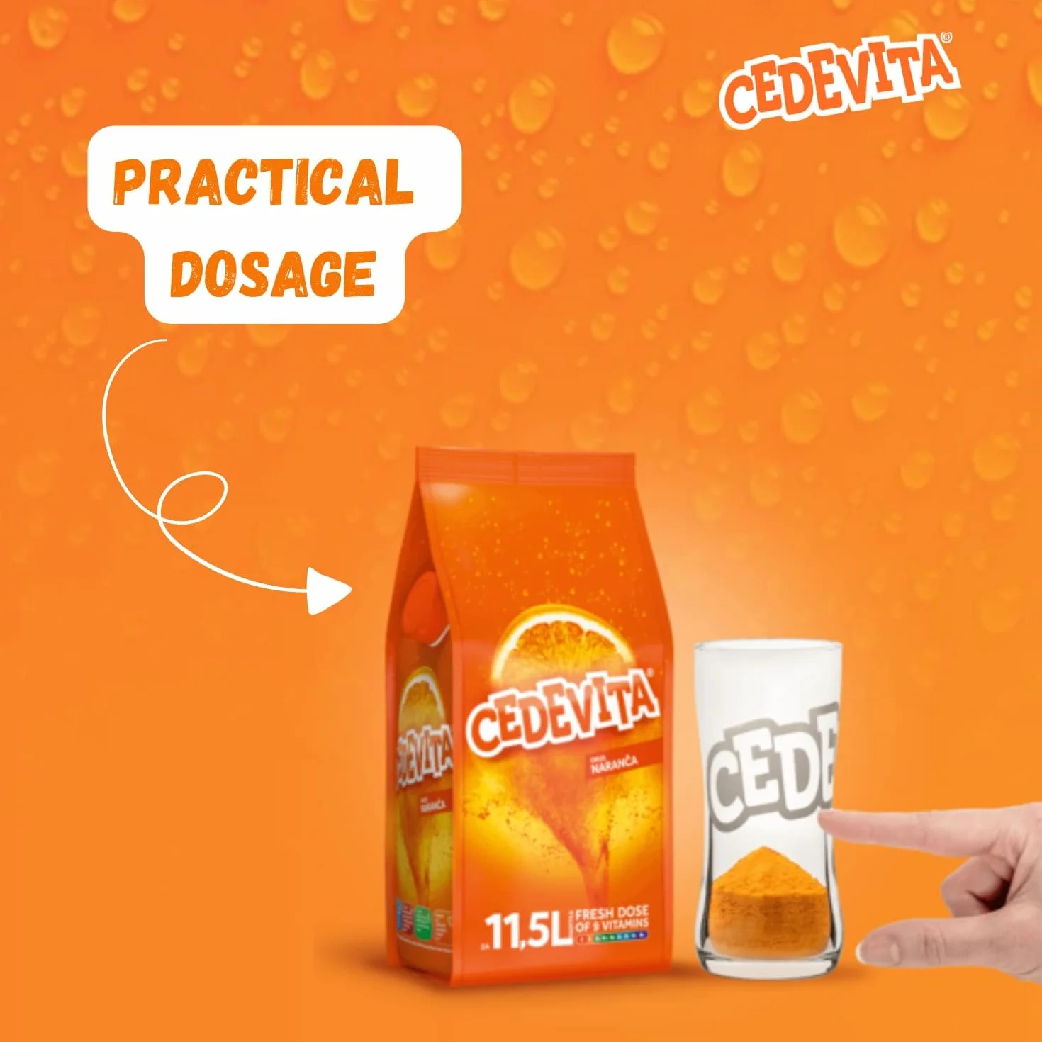 Cedevita Orange 9 witamin proszek do soku bezalkoholowego 11,5 l