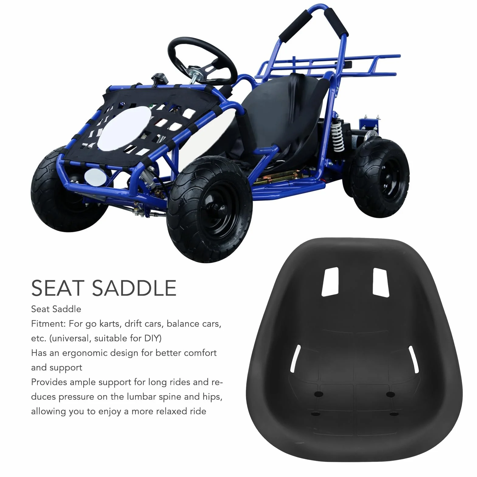 Fotel dla Drift Trike Racing Go Kart Duży Rozmiar Gokart Wyścigowy Man Sprint Track Seat Kit Moto Racing Kit Fotelik Kartingowy Drift Car Seat Oparcie Siodła