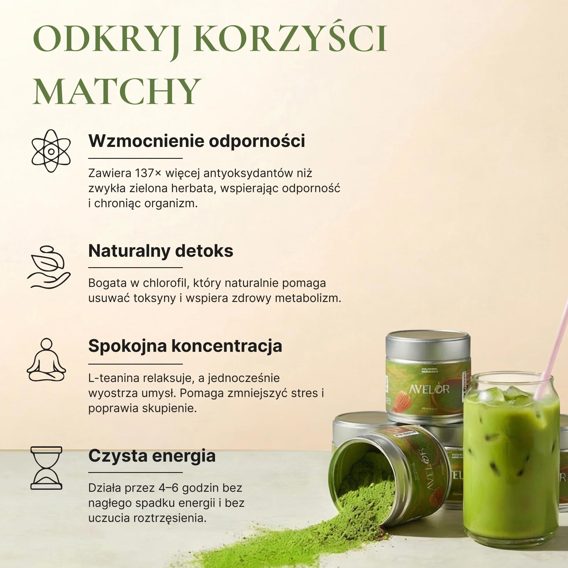 Avelor Sabi Matcha Herbata w Proszku (30 g) – Ceremonial Grade – Najwyższej Jakości Herbata Cieniowana