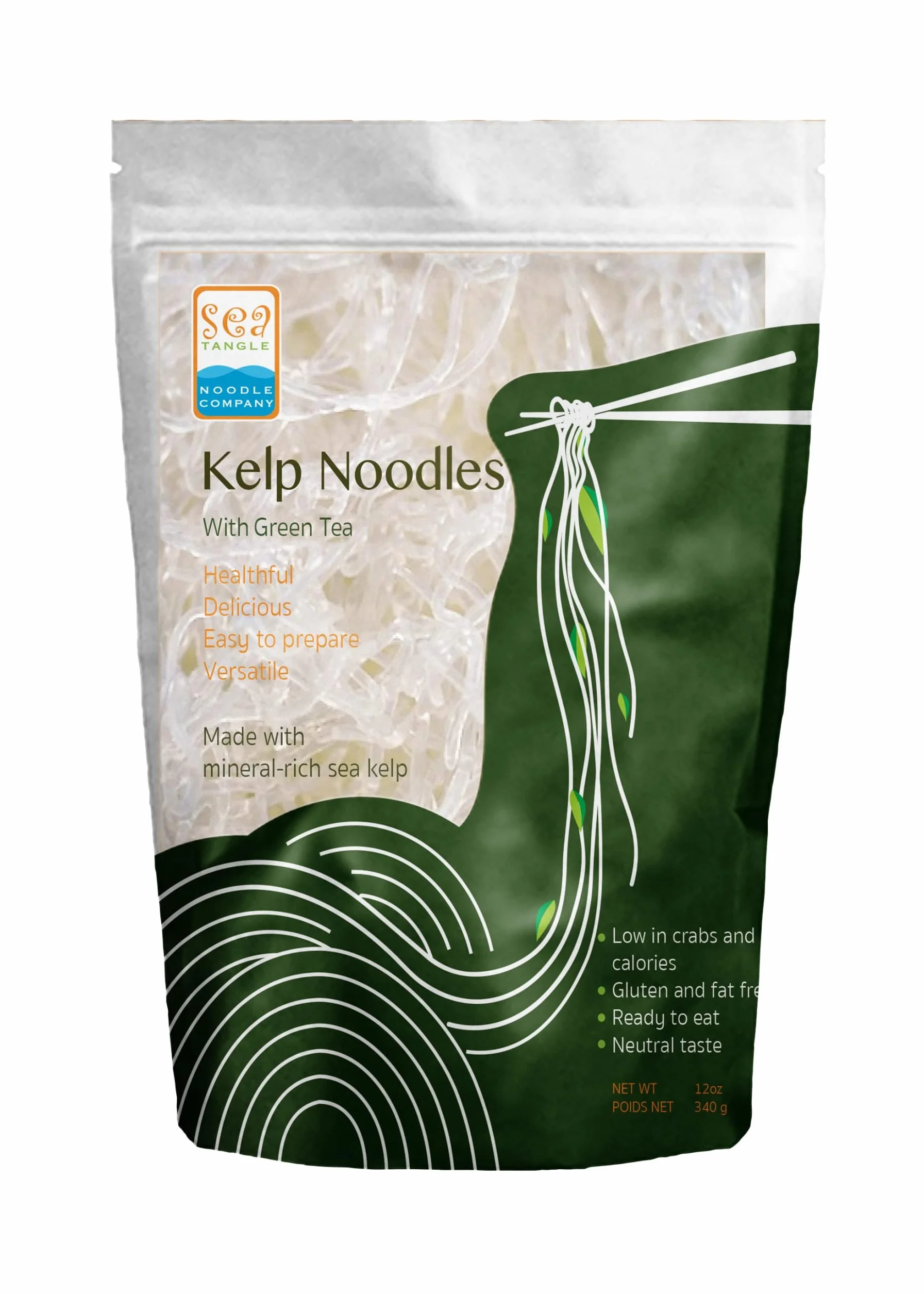 Sea Tangle Noodle Company, Kelp Noodles with Organic Green Tea, 340 g by SEA TANGLE NOODLE COMPANY