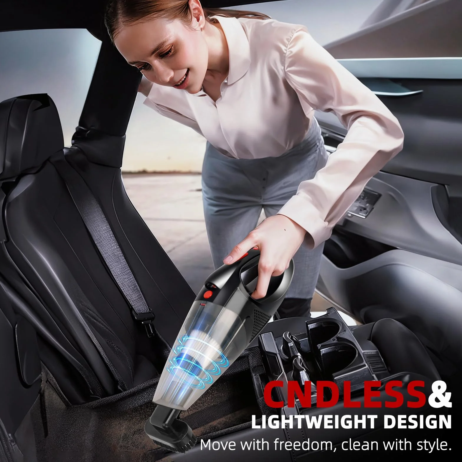 Bezprzewodowy Odkurzacz Samochodowy 120 W, 5000 PA, Ze Światłem LED, Mini Akumulatorowy Do Samochodu, Domu, Biura, Kuchni, Zwierząt Domowych