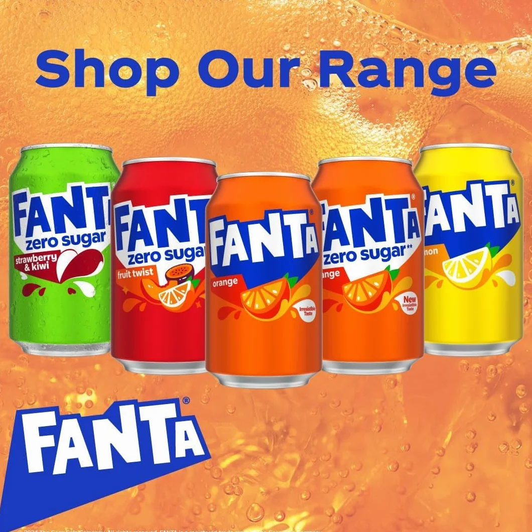 Fanta Pomarańczowa Napój Gazowany 330 ml 24 Sztuk