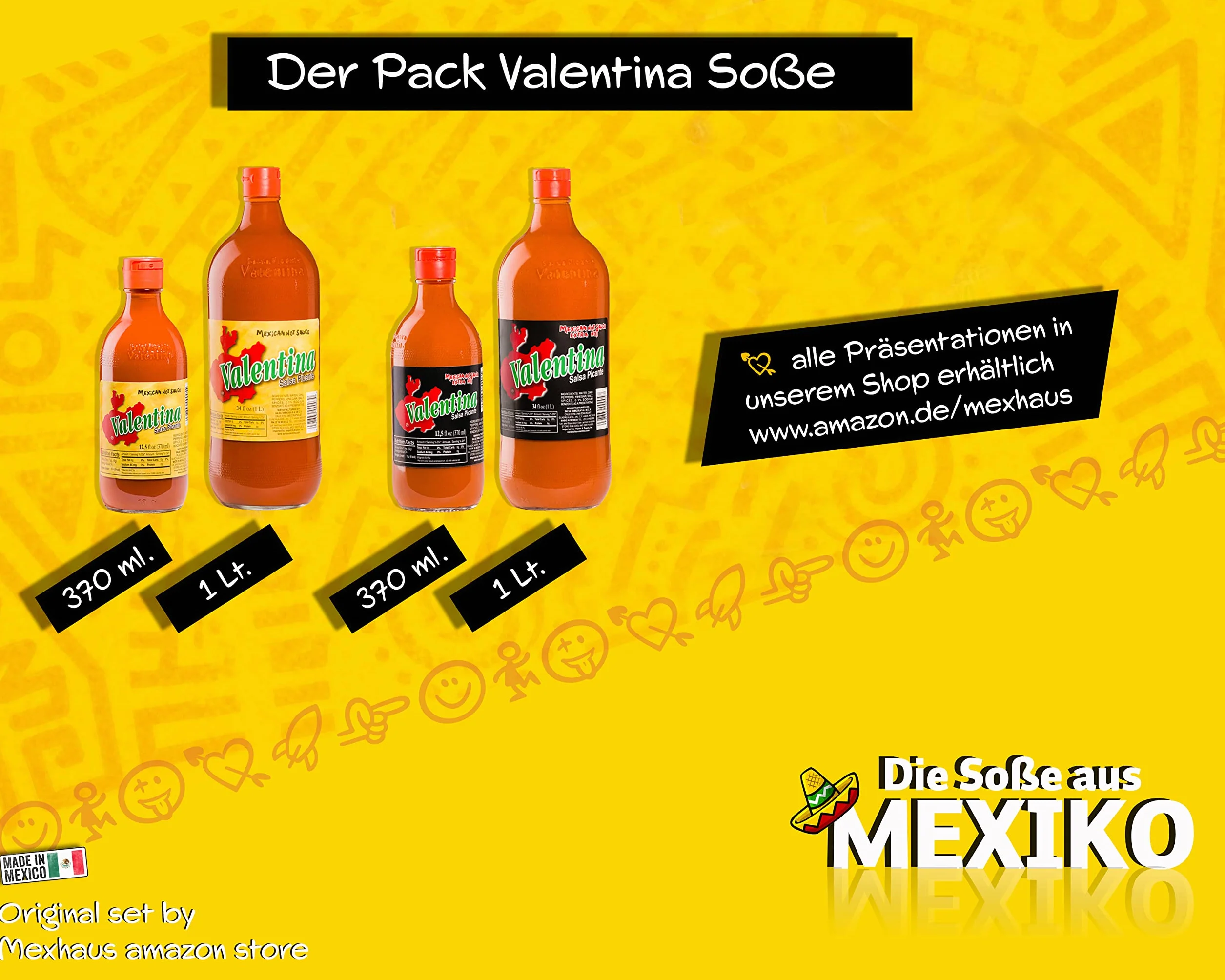Mexhaus Viva México Collection Valentina ostry sos Mexican Hot Spicy 1 l bezglutenowy