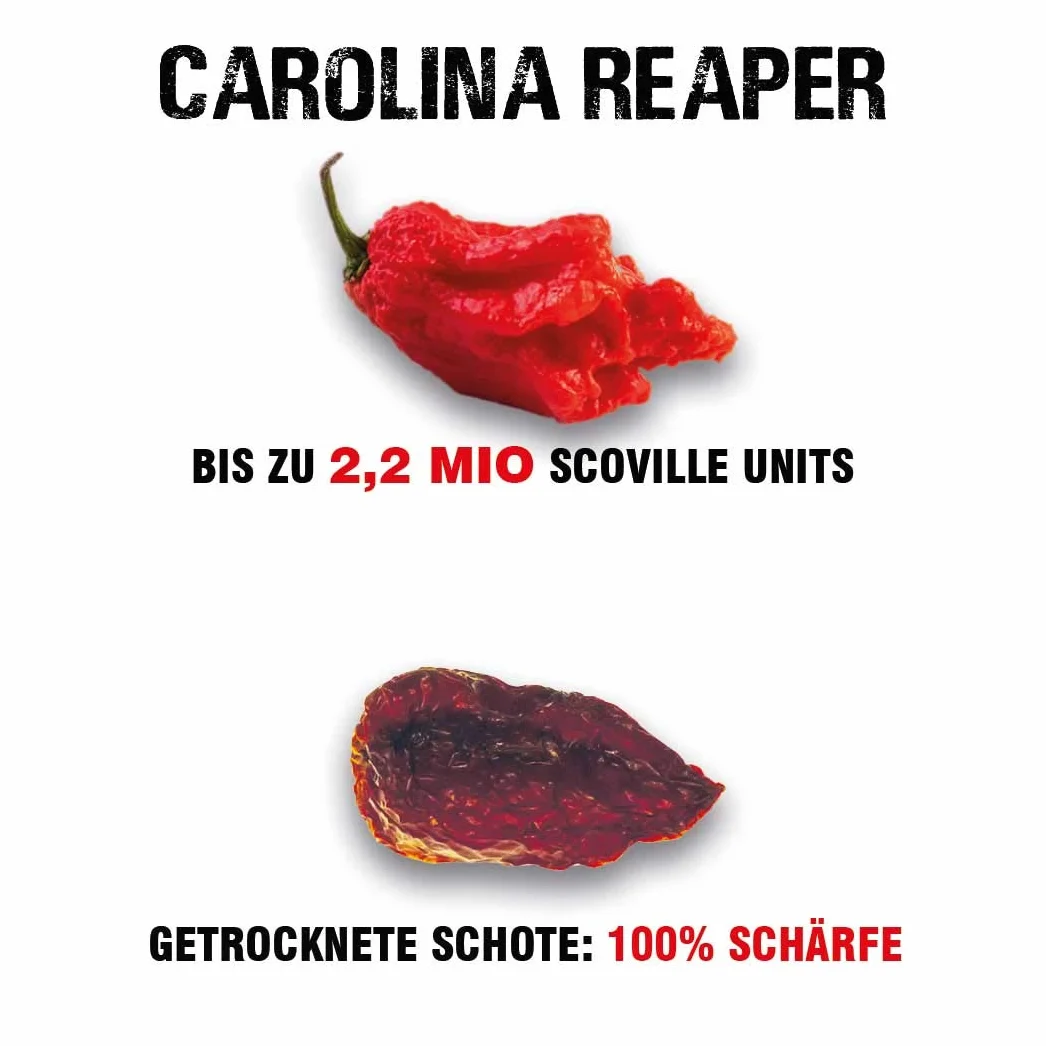 Scovillas Carolina Reaper Suszona papryka, strąki, 20 g