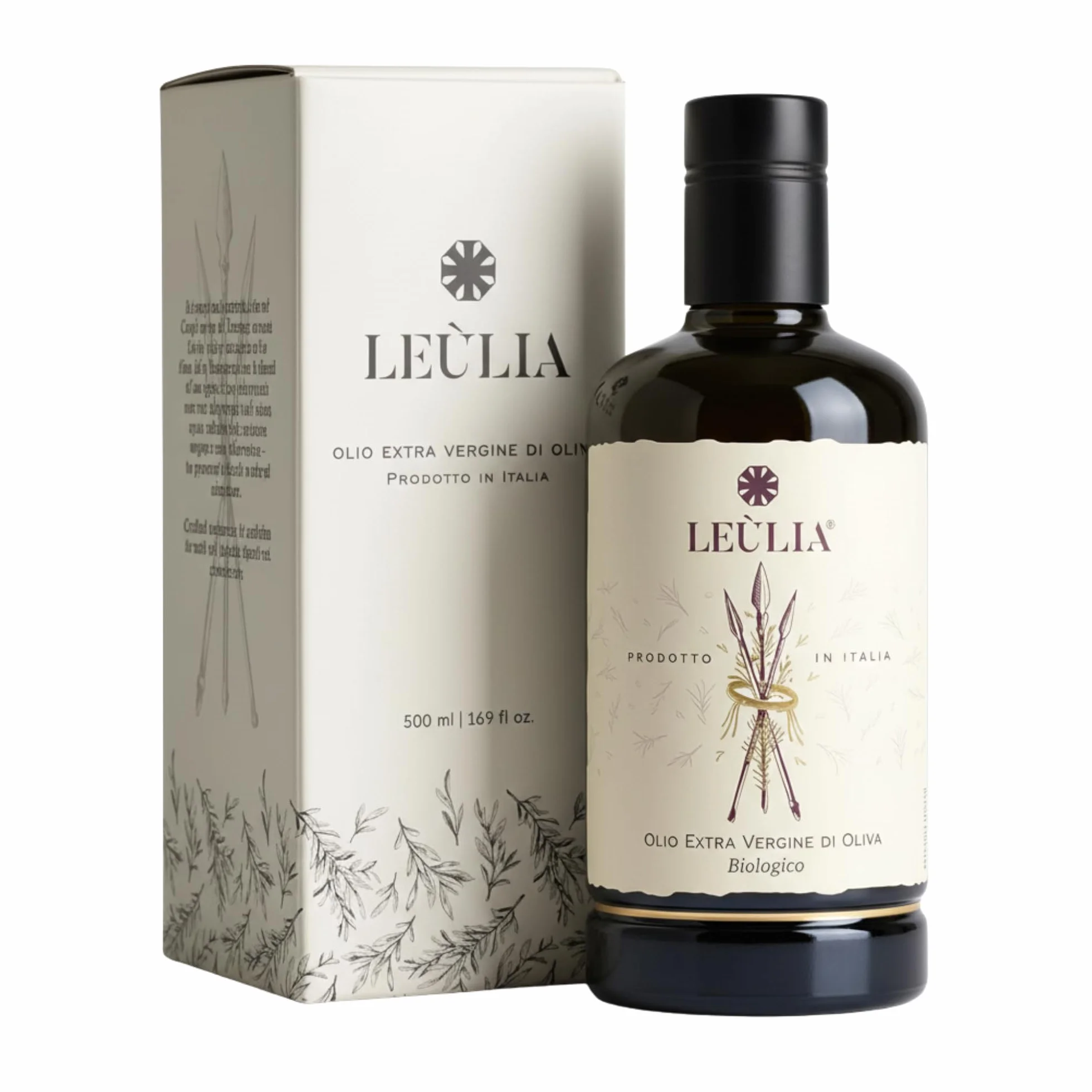 Leùlia Włoska Organiczna Oliwa z Oliwek Extra Virgin 500 ml Tłoczona na Zimno