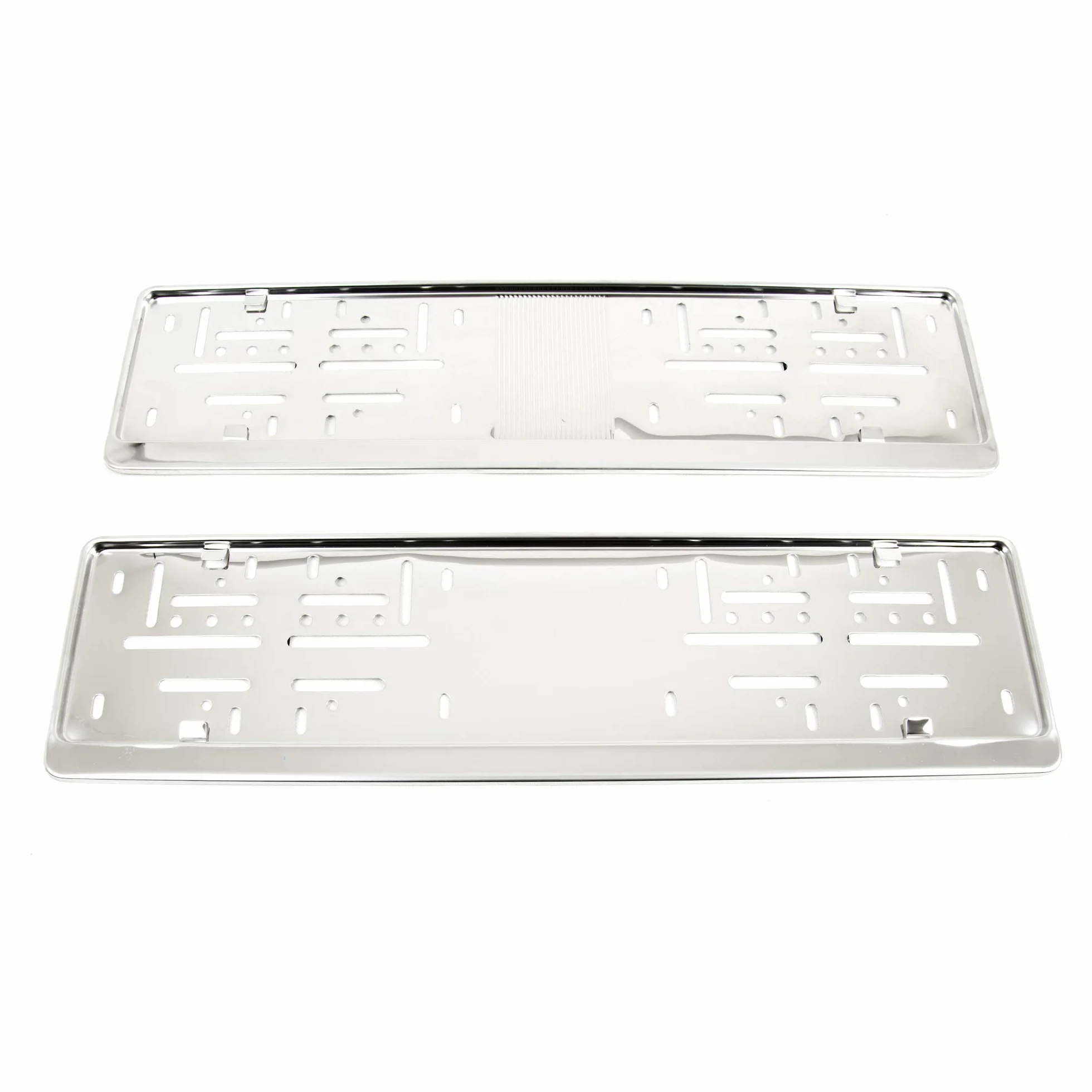 AROBA 2 x uchwyt tablicy rejestracyjnej premium, 100% polerowana stal nierdzewna, produkt przeznaczony na rynek austriacki i słoweński (wymiary 520 mm x 120 mm), ramka ze stali nierdzewnej INOX, V2A