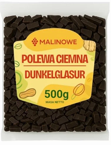 Malinowe POLEWA CIEMNA 500g Doskonała Pyszna