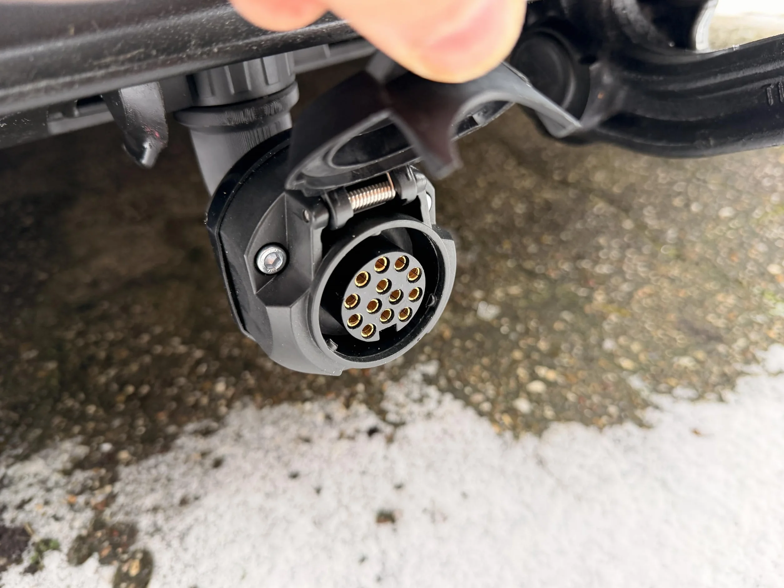13-pinowy adapter do gniazda przyczepy, kąt 90°, 13-biegunowy, przedłużacz haka holowniczego, kompatybilny z modelem 3