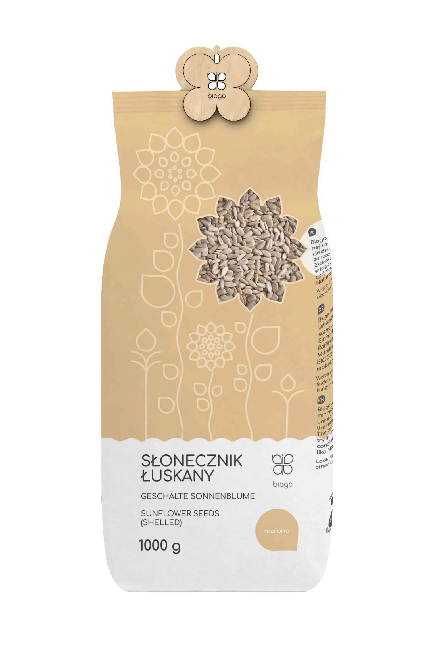 Słonecznik łuskany 1 kg BIOGO