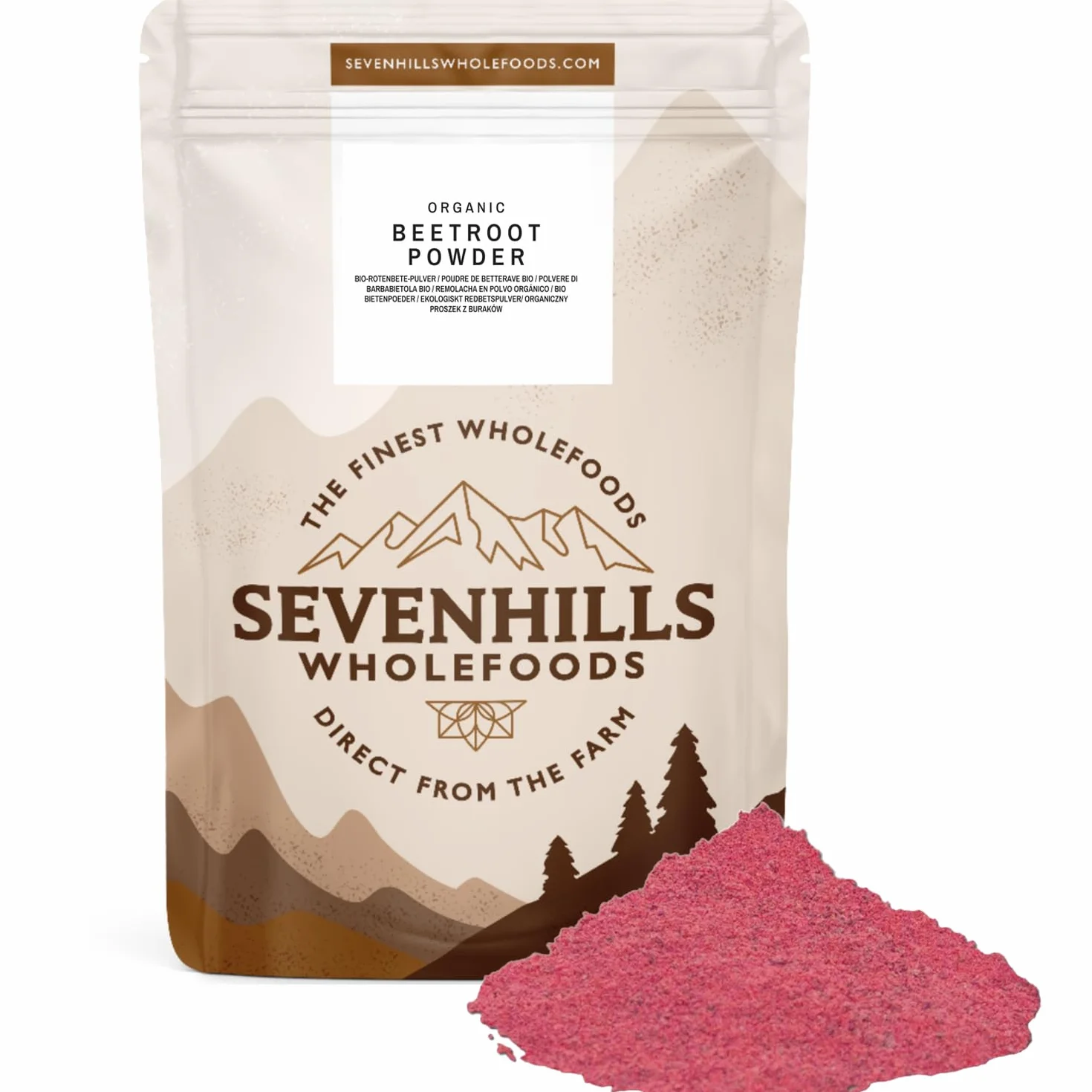 Sevenhills Wholefoods Organiczny Surowych Buraków W Proszku 500g