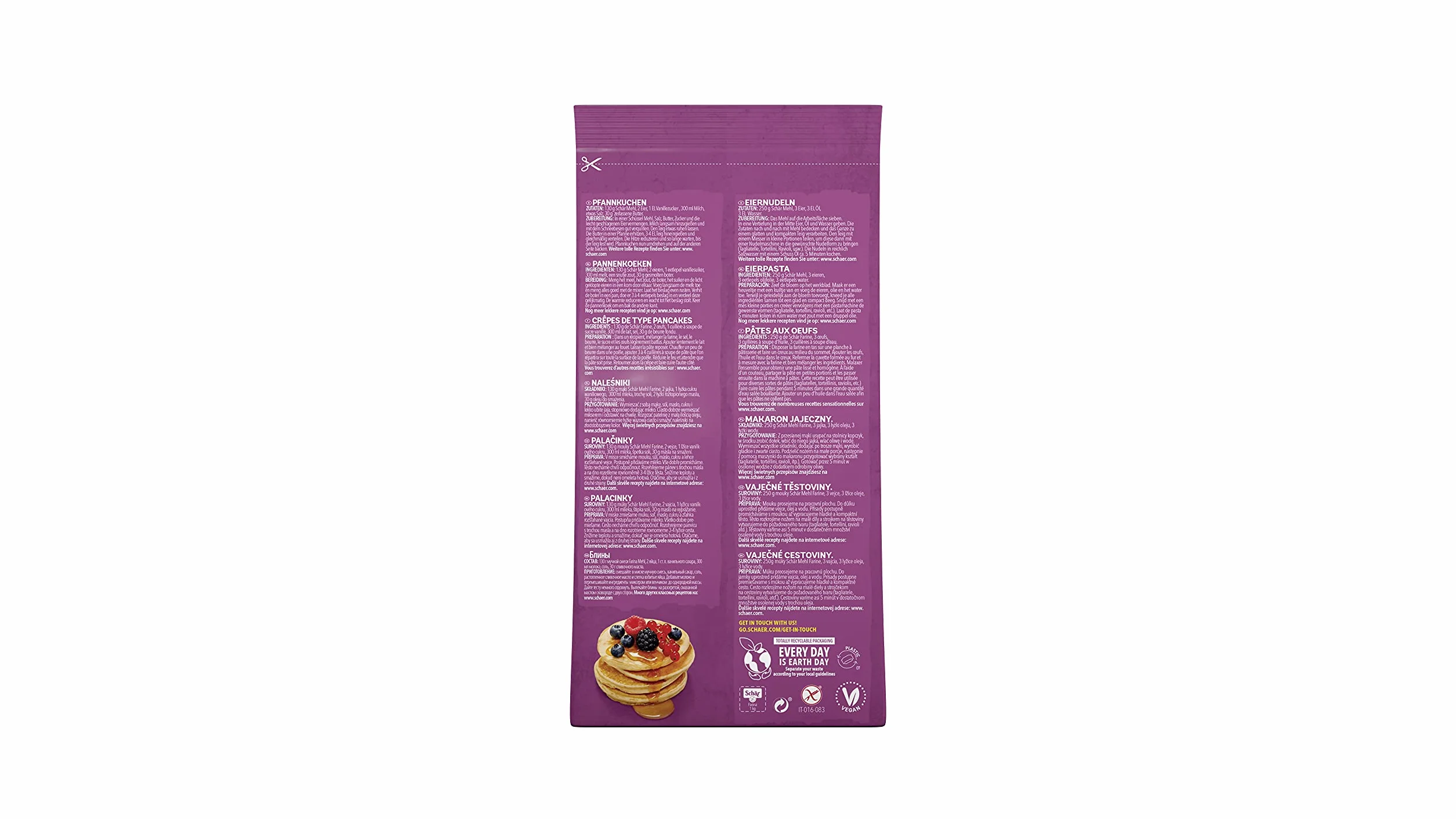 Schär Mąka "Farine" – mieszanka mąki bazowej bezglutenowa 1 kg, opakowanie 10 sztuk
