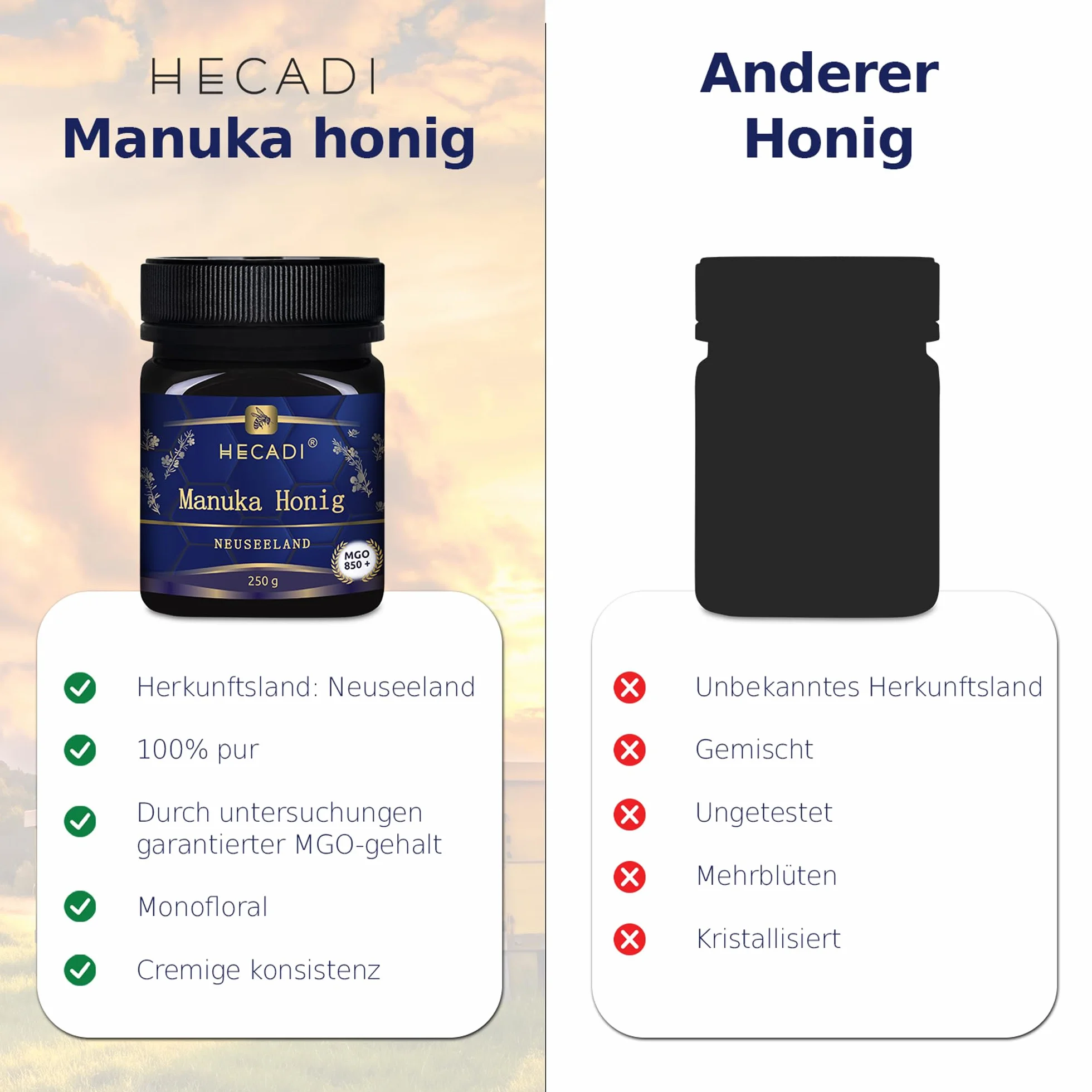 Miód Manuka 850+ Oryginalny Miód z Nowej Zelandii I z certyfikowaną i gwarantowaną zawartością MGO 250g