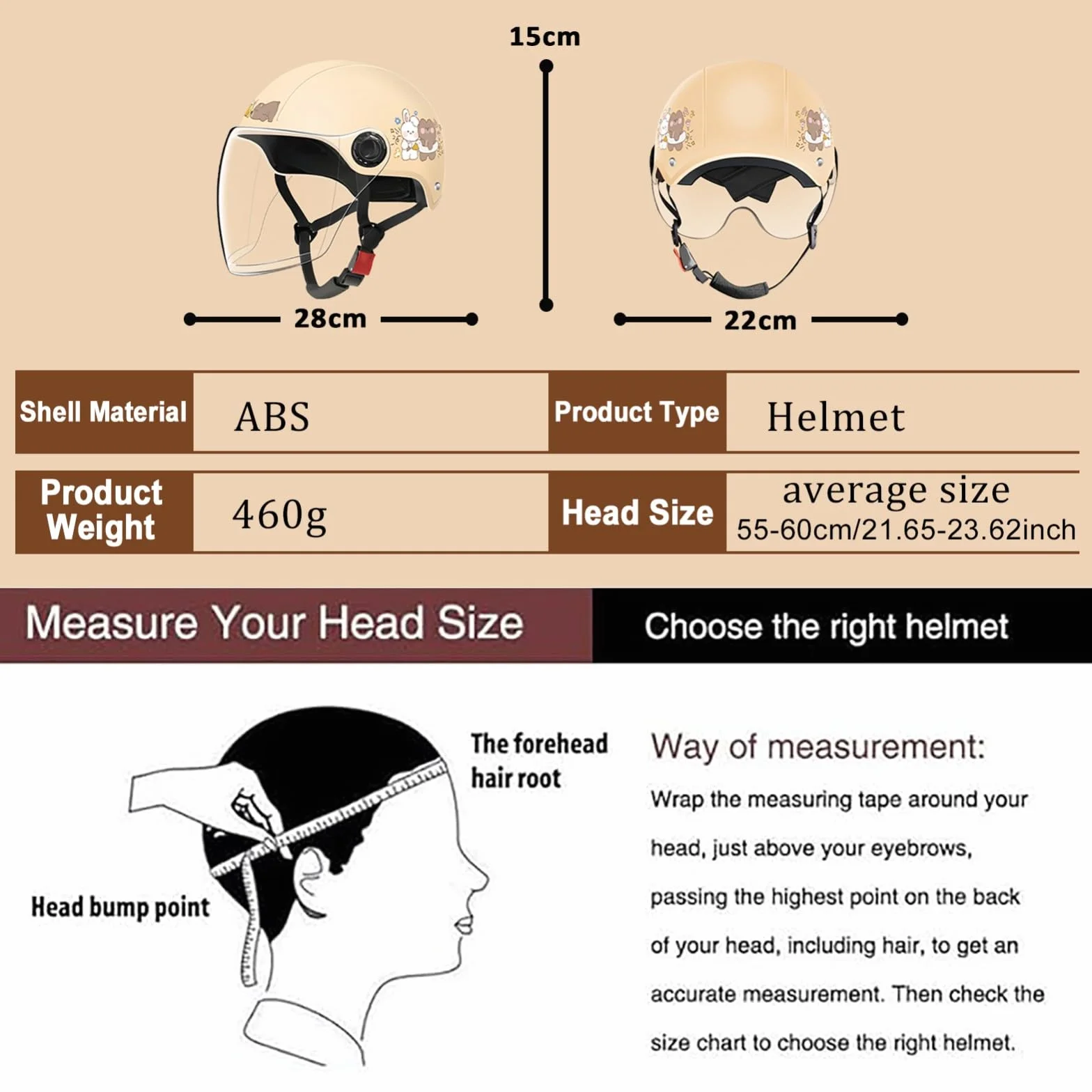 Kask motocyklowy otwarty półmotocyklowy z ochroną przeciwsłoneczną ECE 22.06