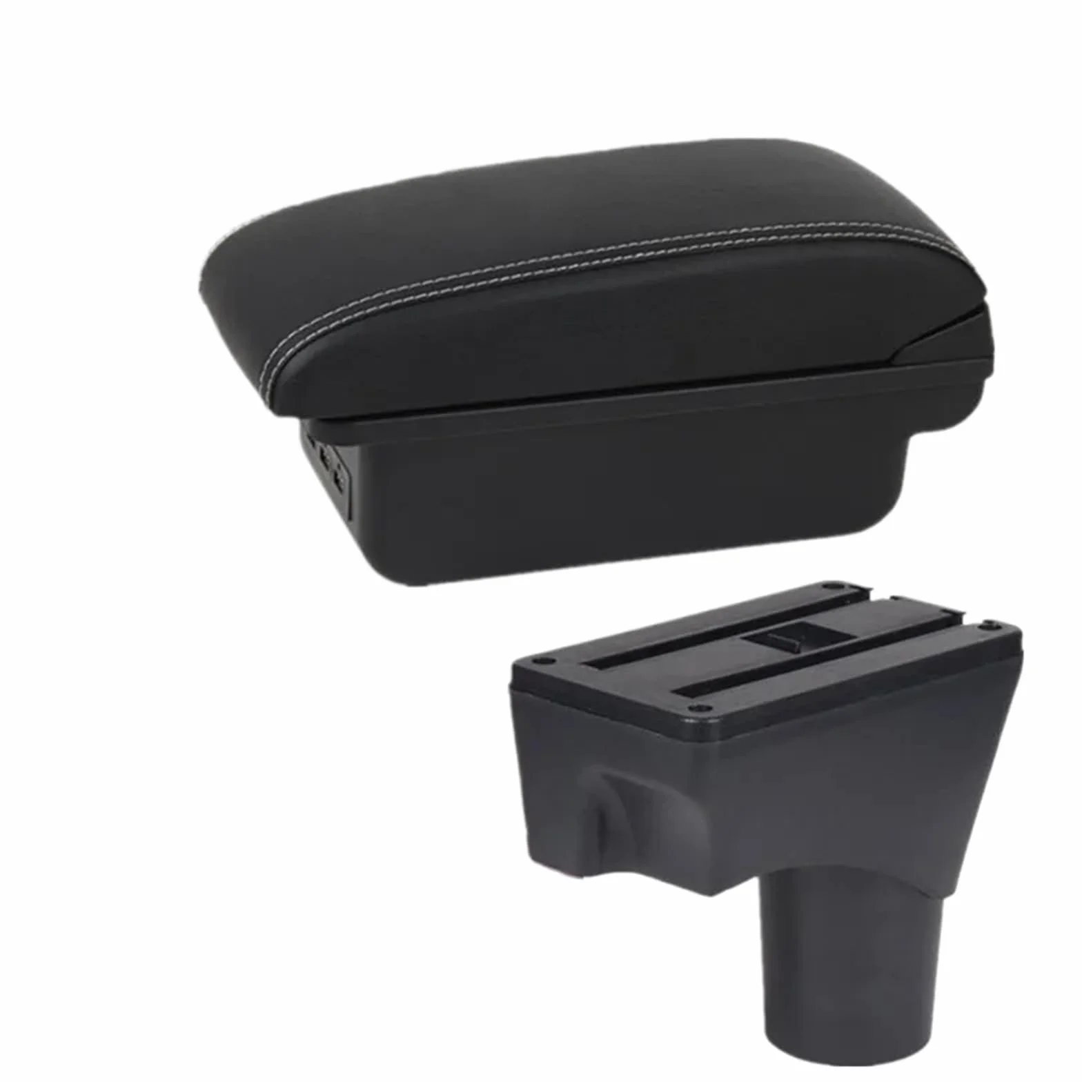 Armsteun Richter Bush Pasuje Do Nissan March Micra K13 Podłokietnik Box Pasuje Do Nissan Sunny Car Podłokietnik Ramię Schowek Części Do Modernizacji Akcesoria Samochodowe(B1 white line 3USB)