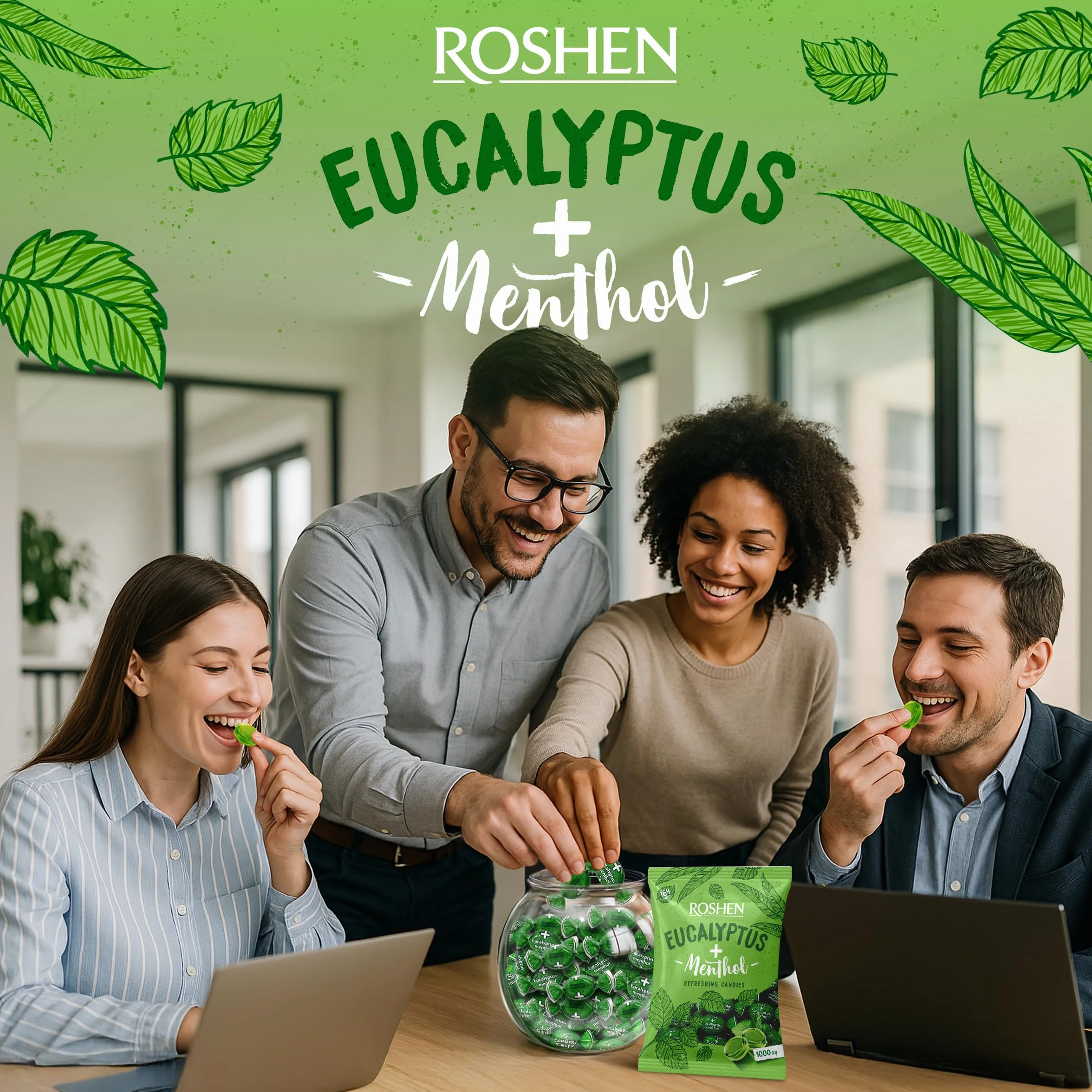 ROSHEN Cukierki Mentolowo - Eukaliptusowe 1kg