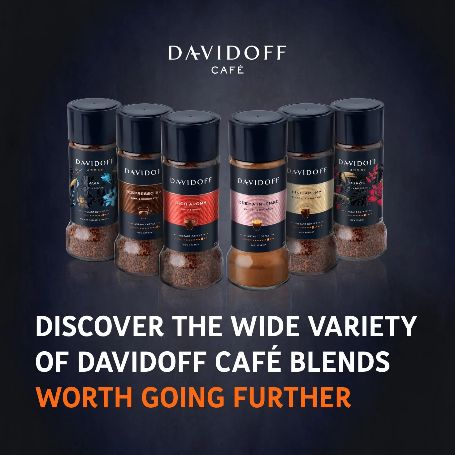 Davidoff Origins Brazil Flavour kawa rozpuszczalna w proszku 100 g, słoik