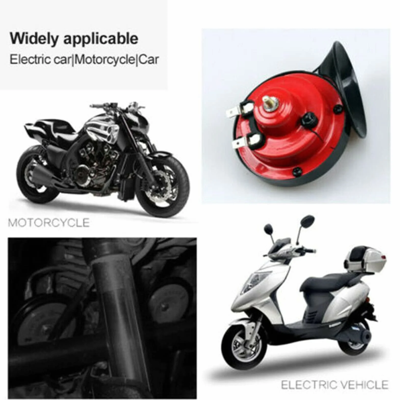 2 Szt. Automatyczny Klakson Samochodowy 12V 300db Uniwersalny Zestaw Motocyklowy - Super Silny Elektryczny Ślimak Szum